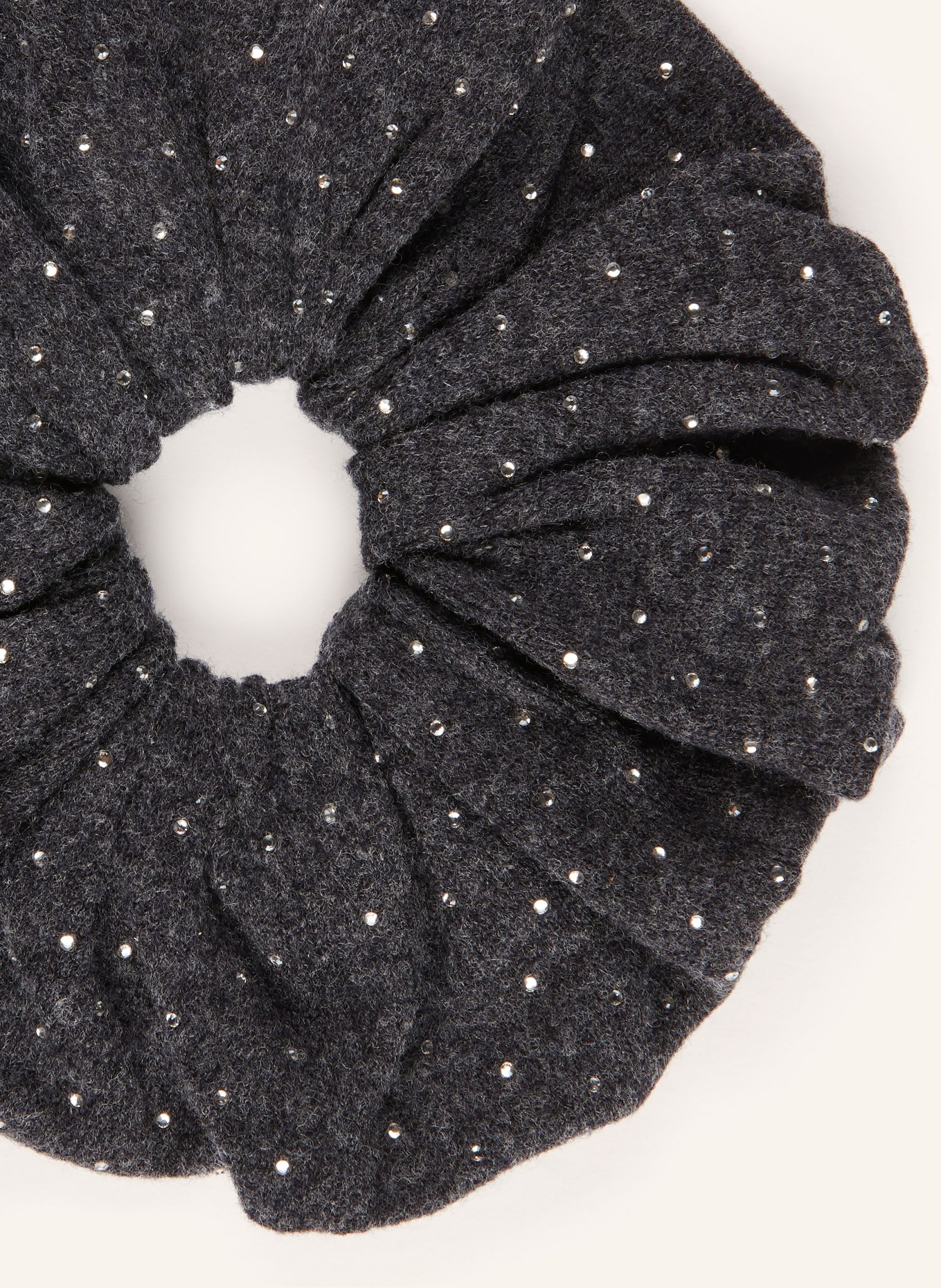 SANDRO Haargummi mit Schmucksteinen: DUNKELGRAU