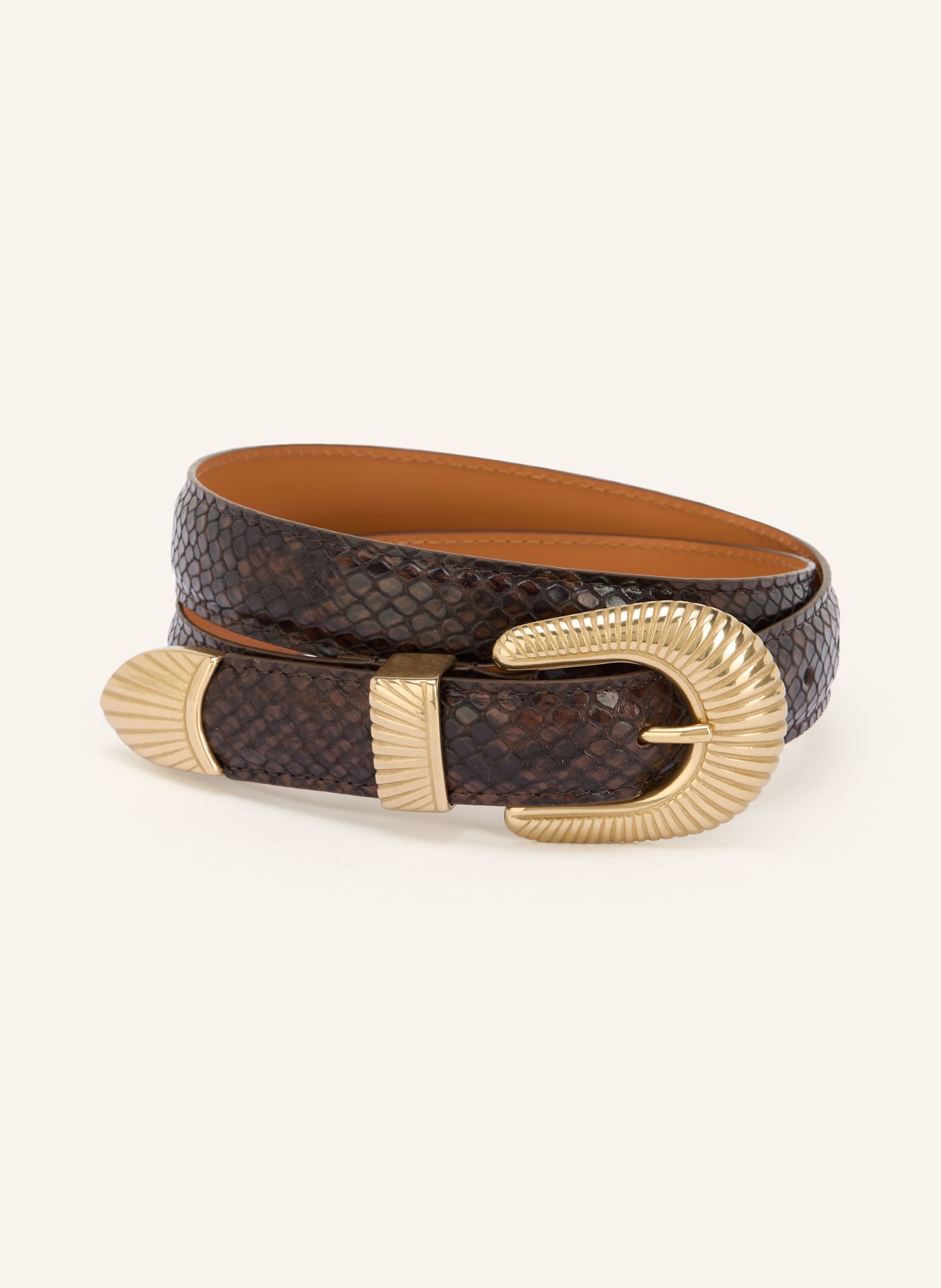 SANDRO Ledergürtel: DUNKELBRAUN