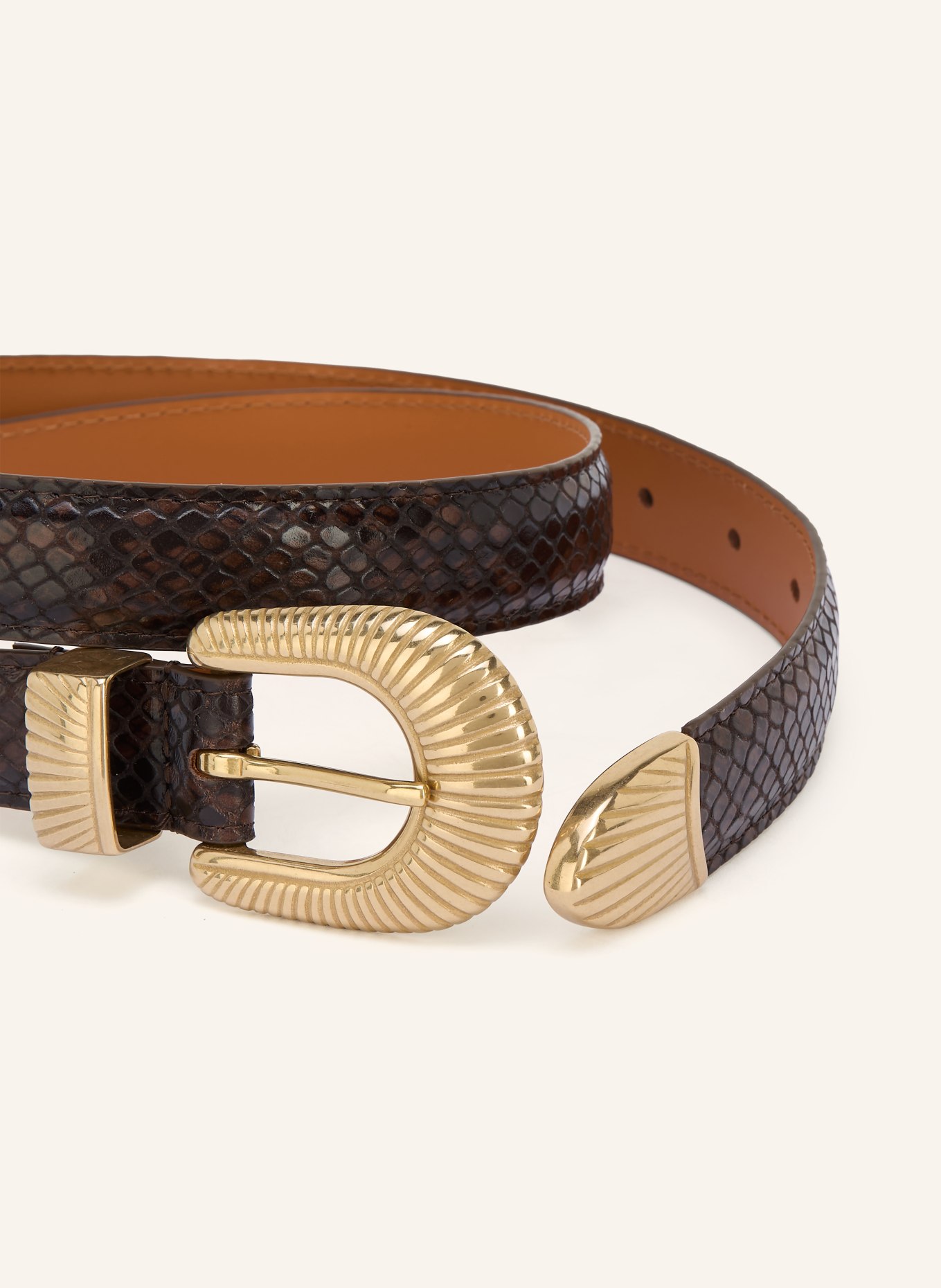 SANDRO Ledergürtel: DUNKELBRAUN