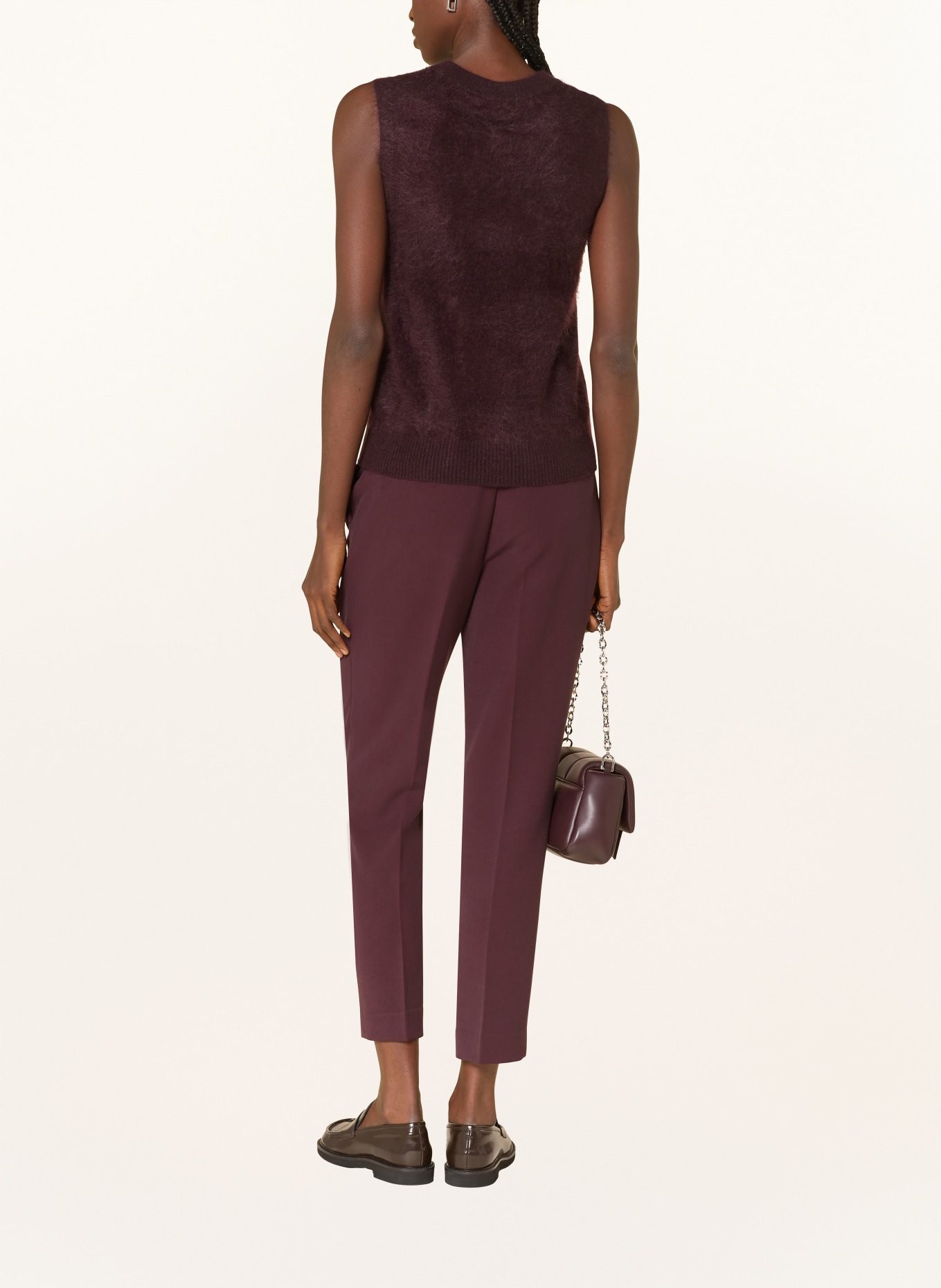 REISS Stricktop MEL aus Cashmere: DUNKELLILA