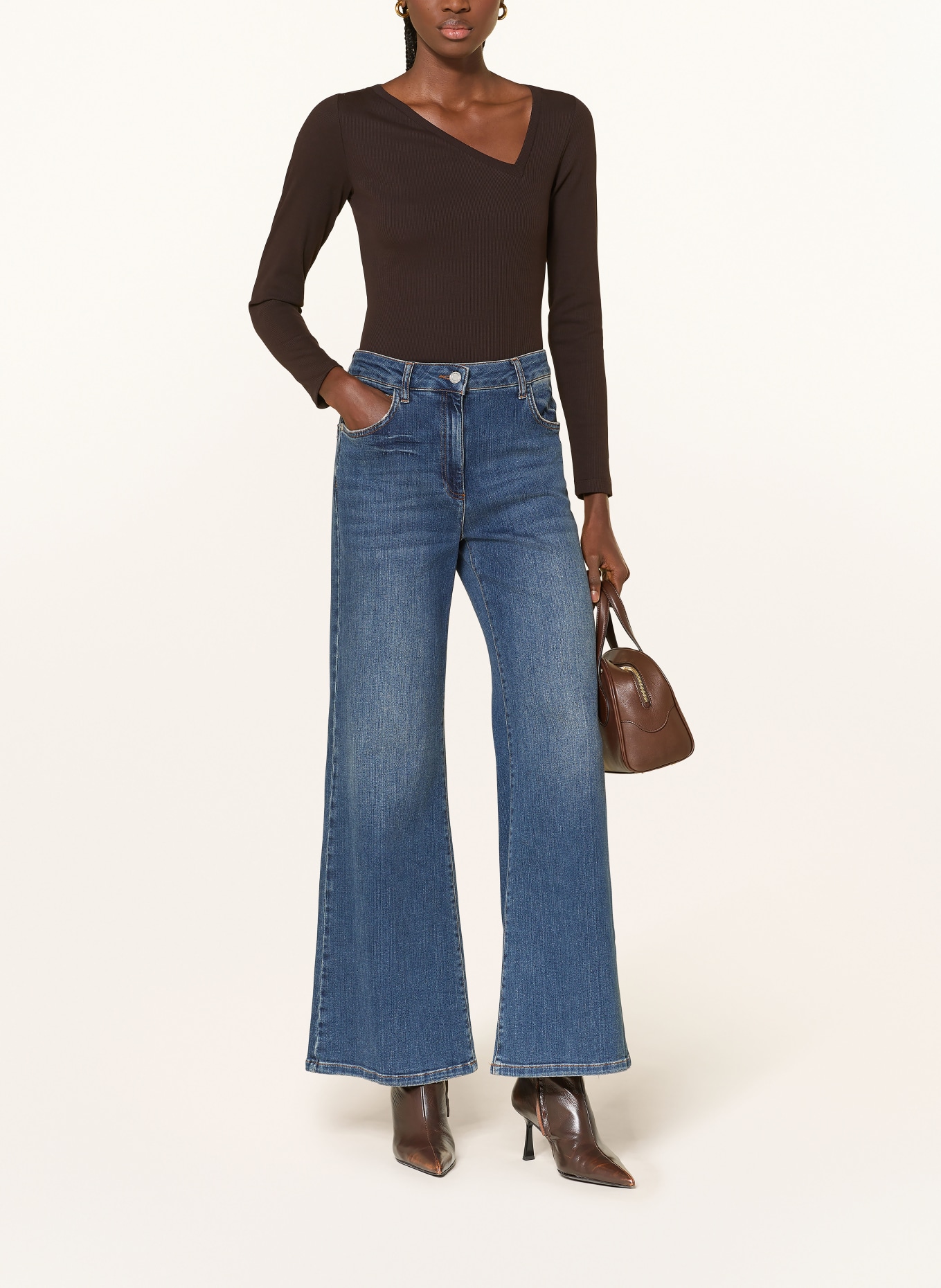 REISS Longsleeve FELICITY: DUNKELBRAUN