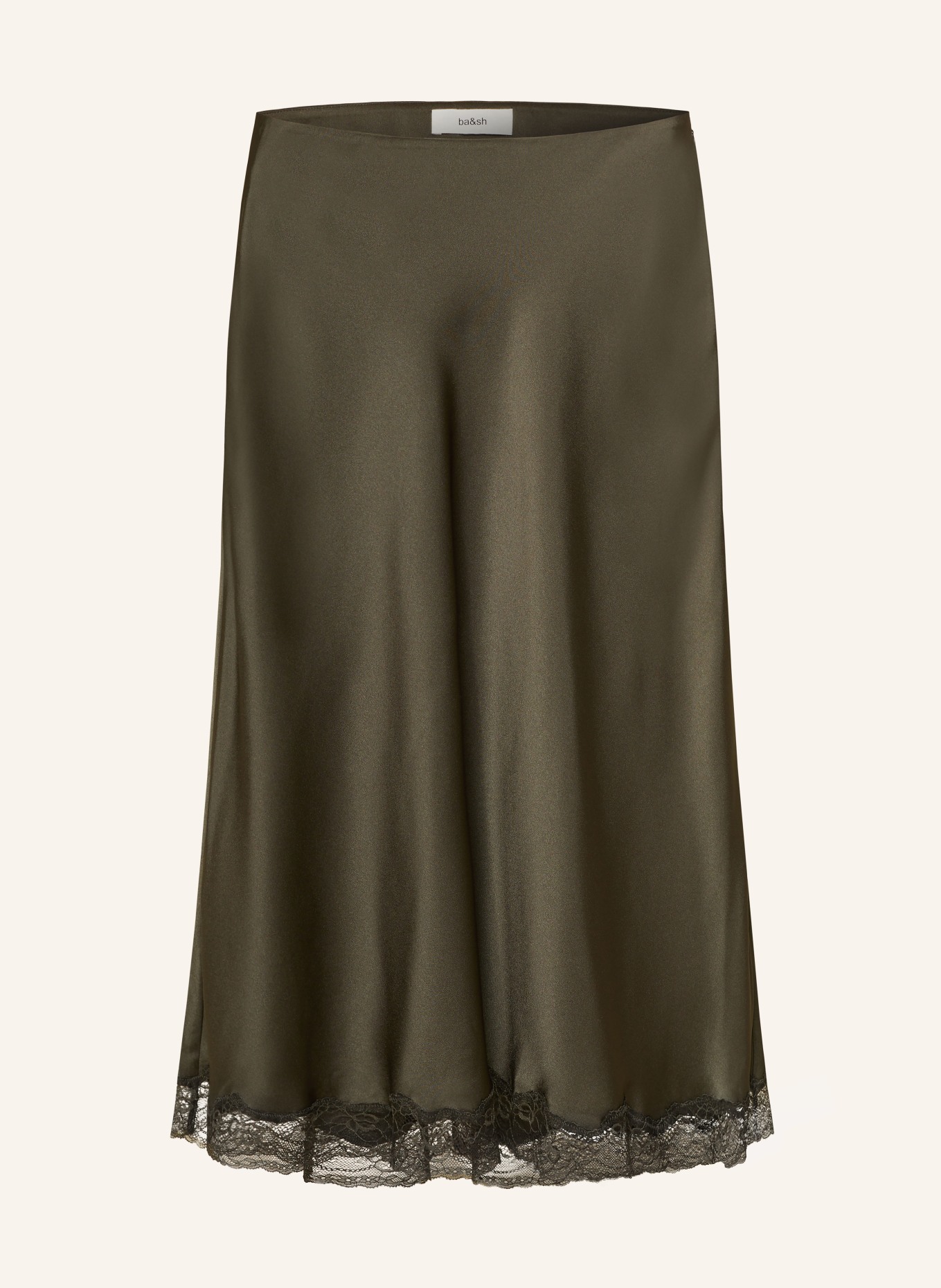 ba&sh Satinrock CYLA mit Spitze: KHAKI