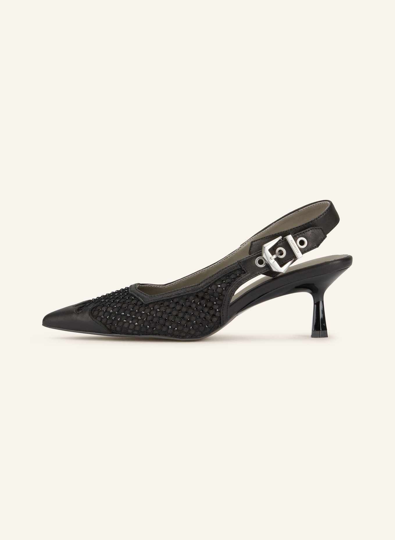 ALLSAINTS Slingpumps IDIYA mit Schmucksteinen: SCHWARZ