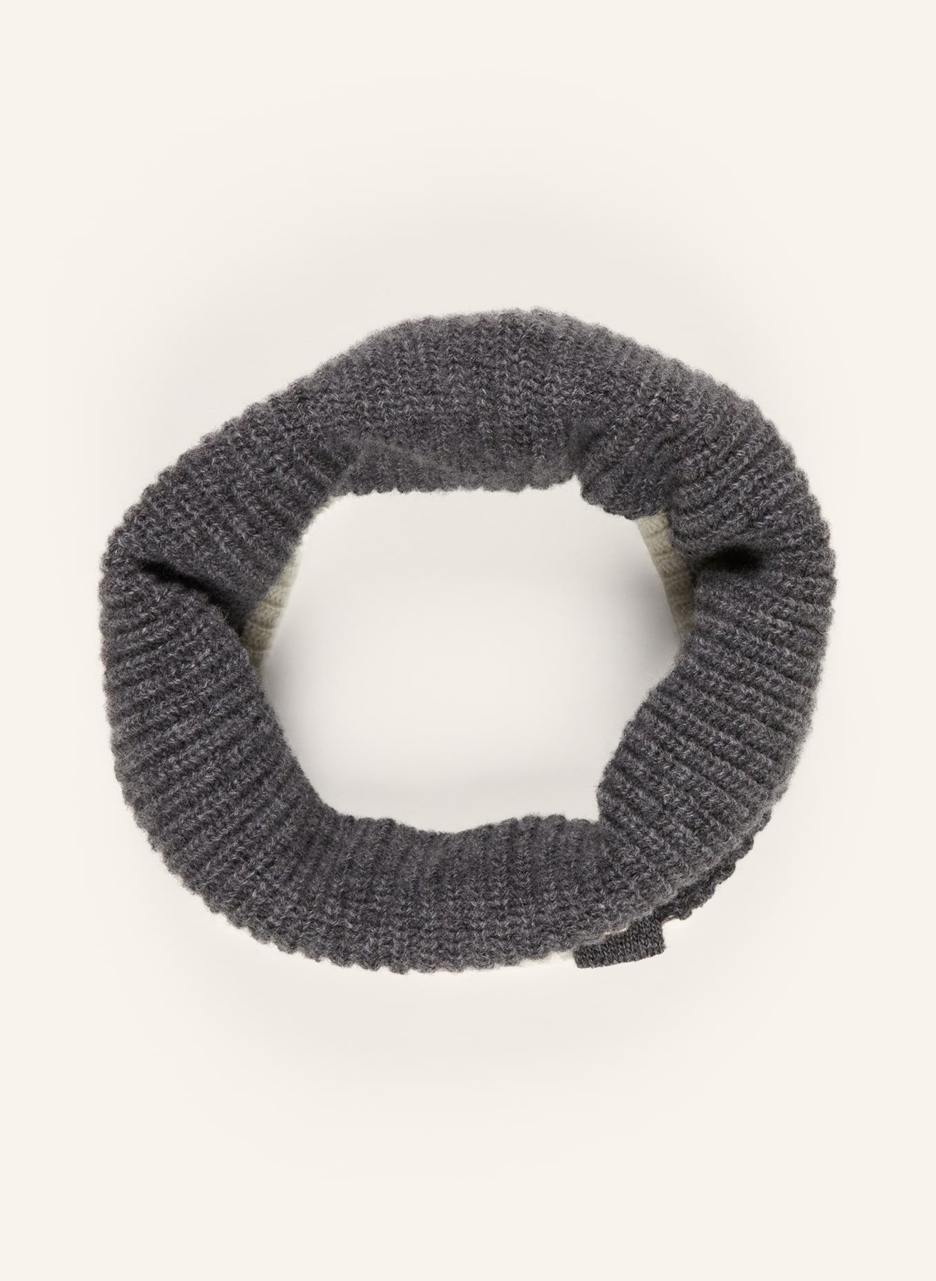 SANDRO Loop-Schal: DUNKELGRAU / WEISS