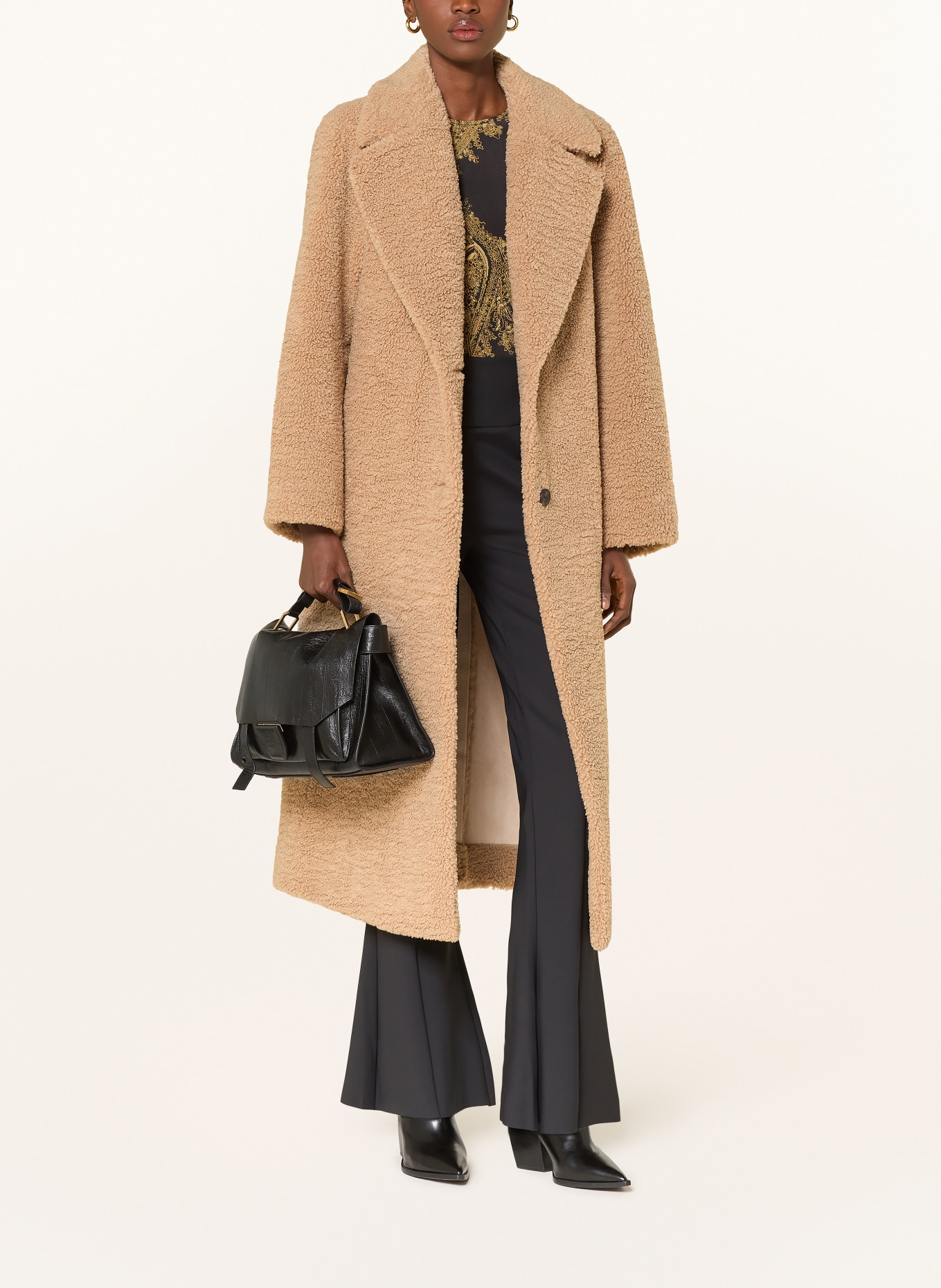 ALLSAINTS Teddyfell-Mantel FREDDIE: CAMEL