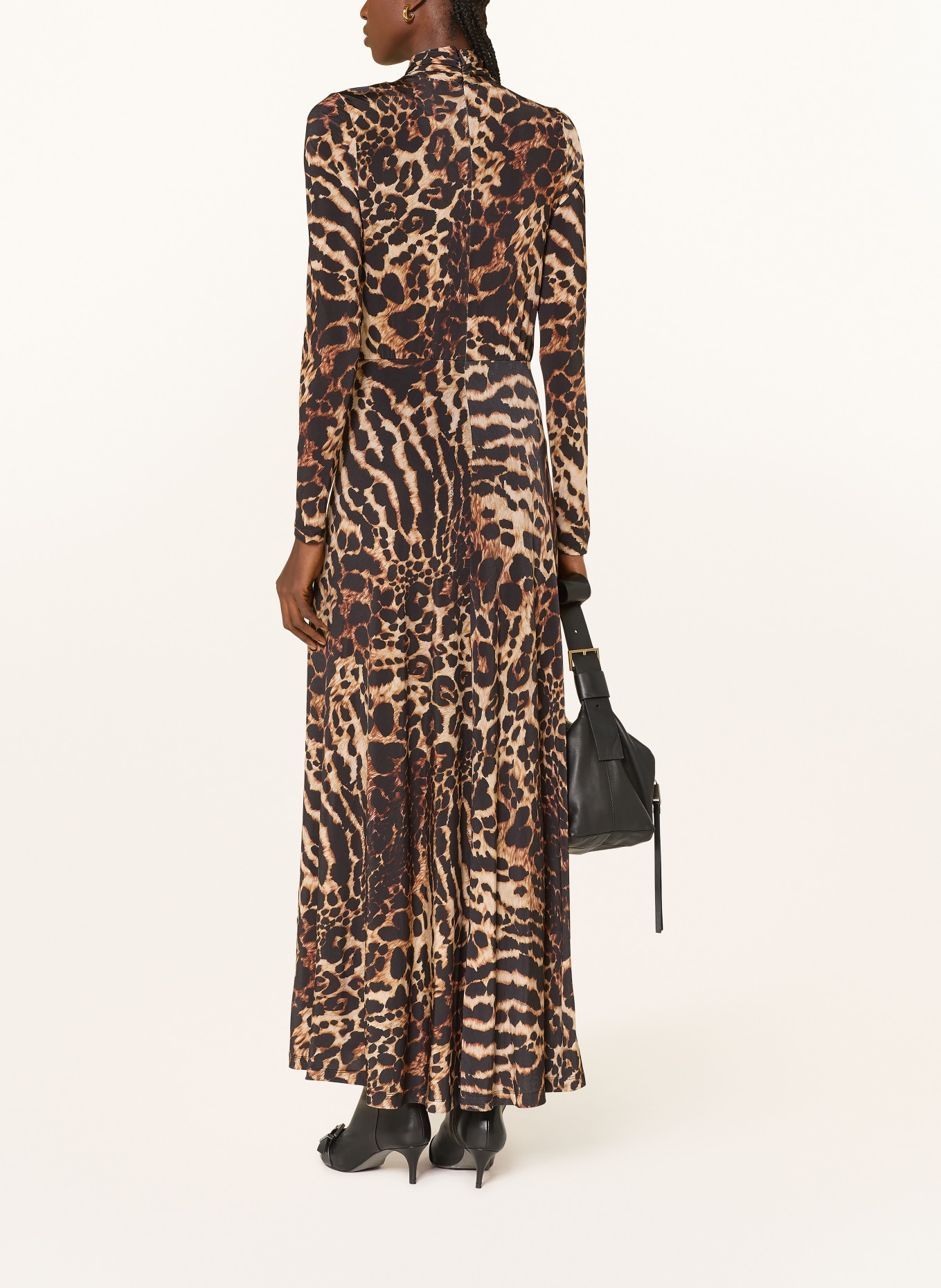 ALLSAINTS Jerseykleid MINA: BEIGE / SCHWARZ