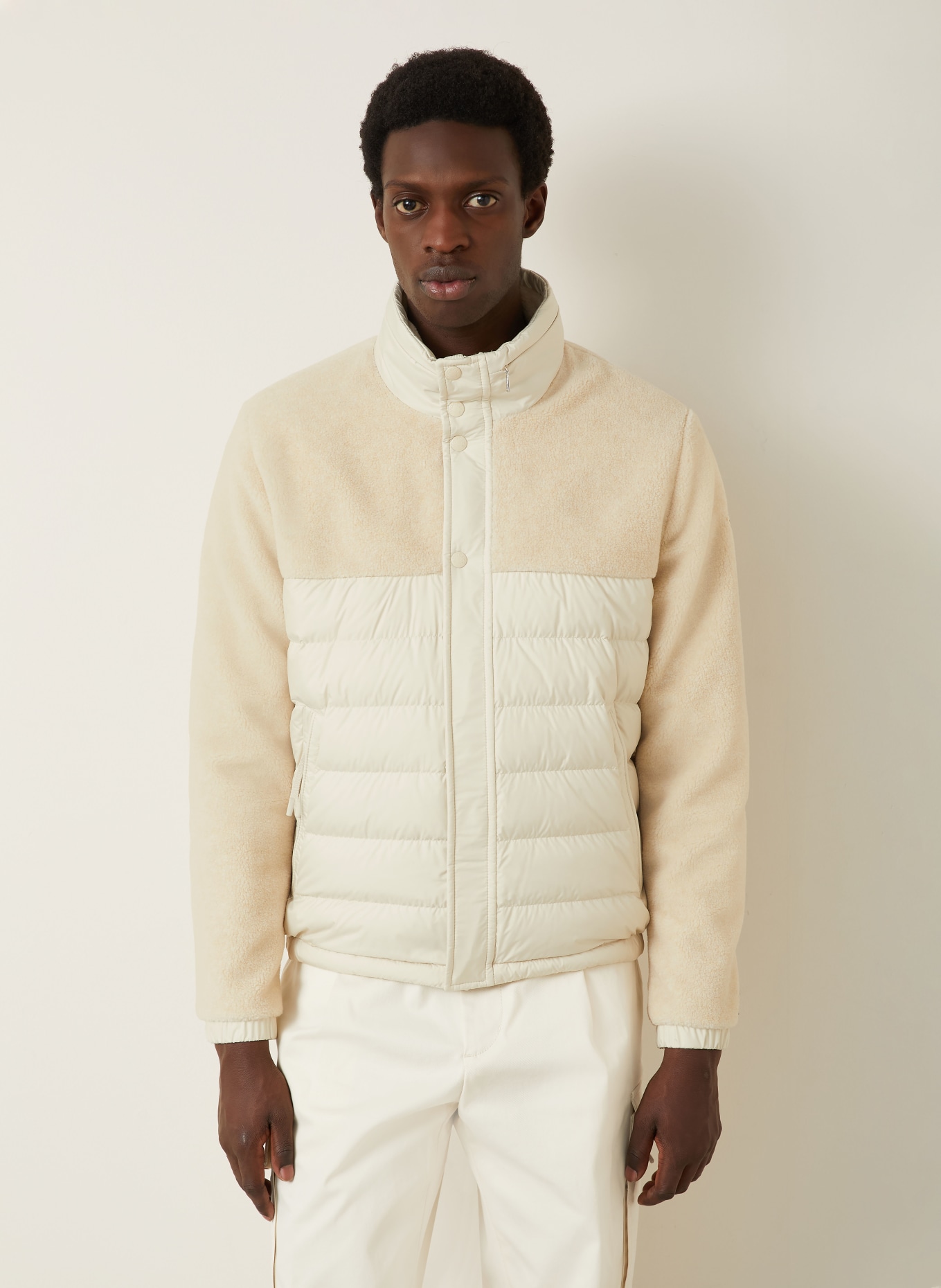 MONCLER Daunenjacke MISTRAL im Materialmix: CREME