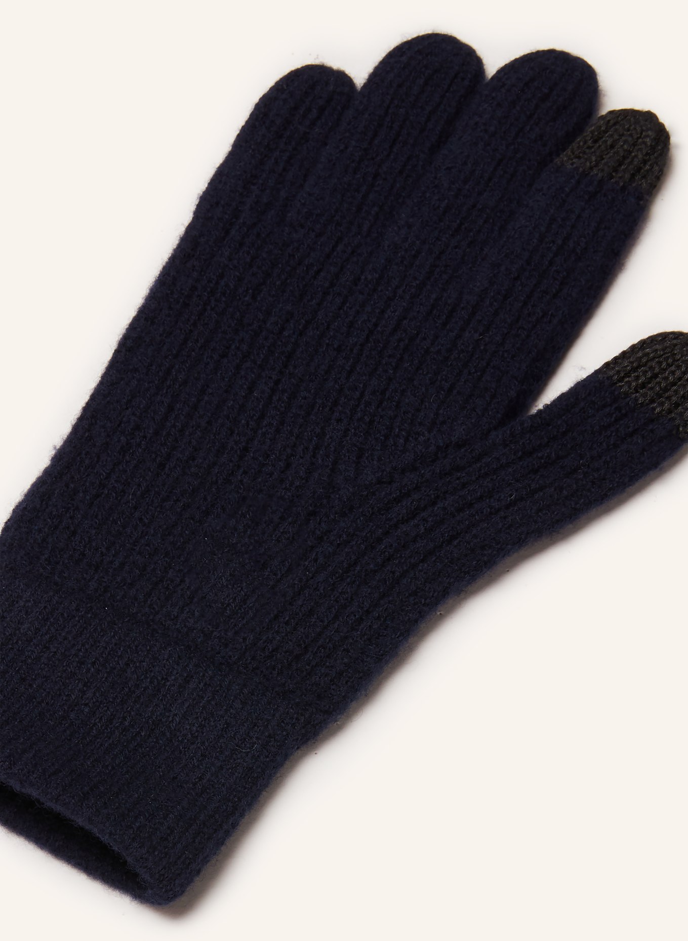 REISS Handschuhe LAWSON aus Merinowolle: DUNKELBLAU / DUNKELGRAU