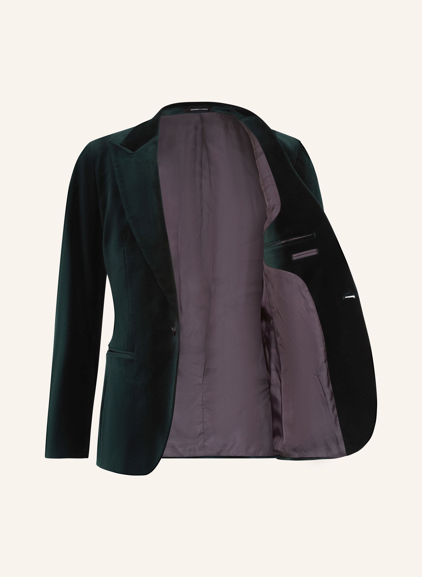 REISS Samtsakko APSARA Slim Fit: DUNKELGRÜN