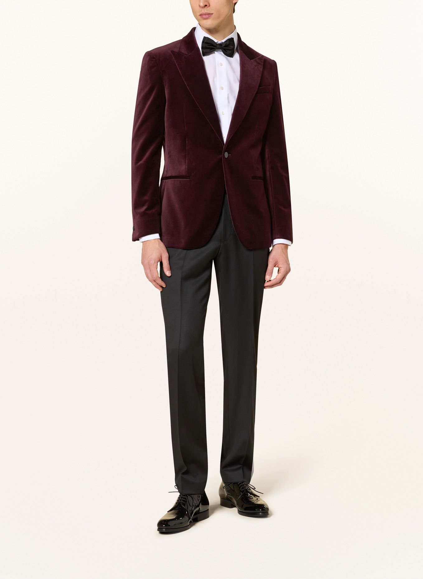 REISS Samtsakko APSARA Slim Fit: DUNKELROT