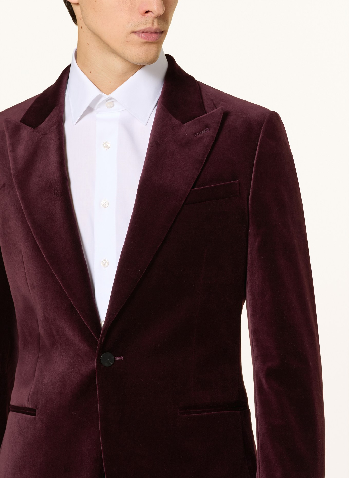 REISS Samtsakko APSARA Slim Fit: DUNKELROT