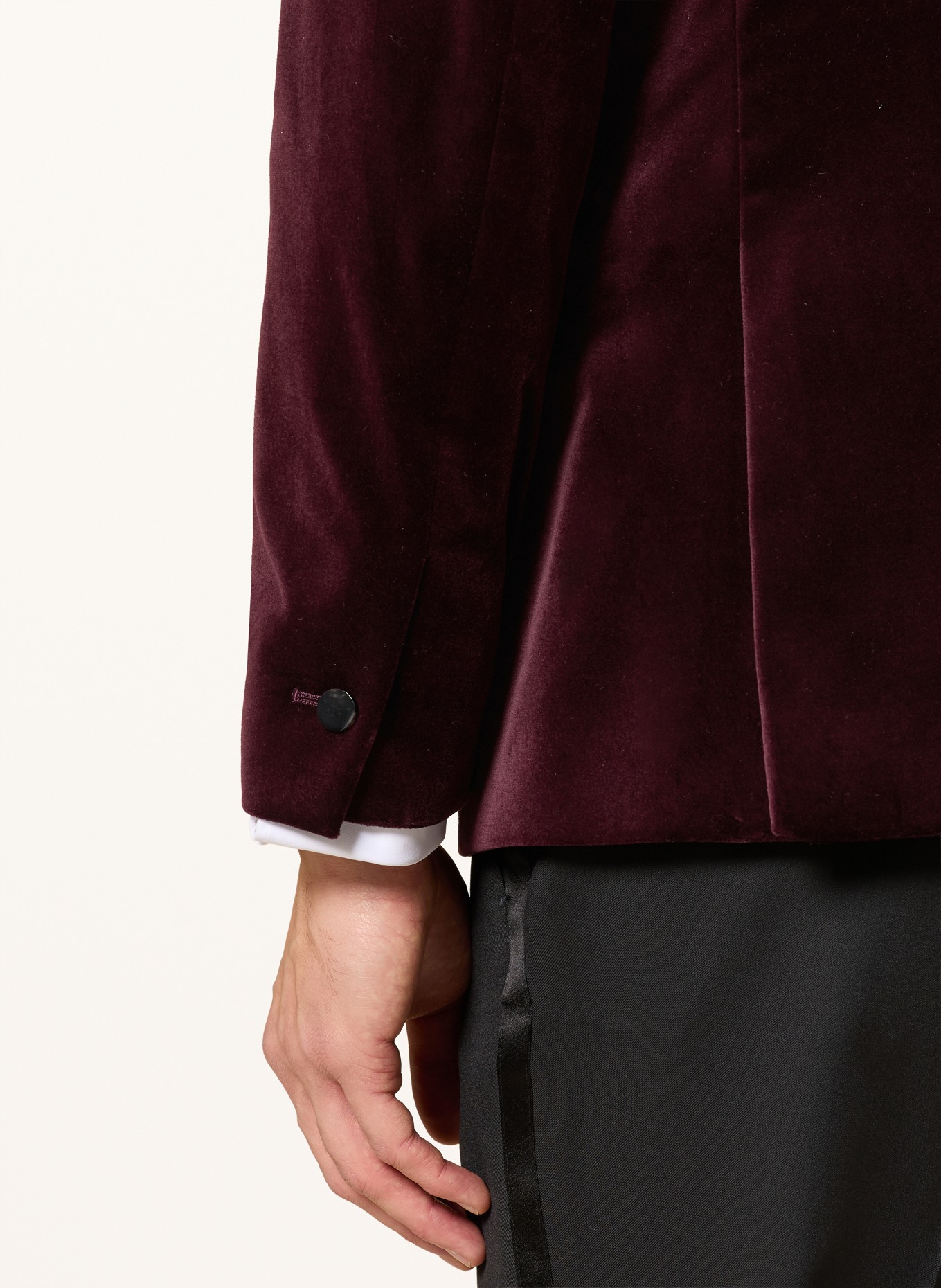 REISS Samtsakko APSARA Slim Fit: DUNKELROT