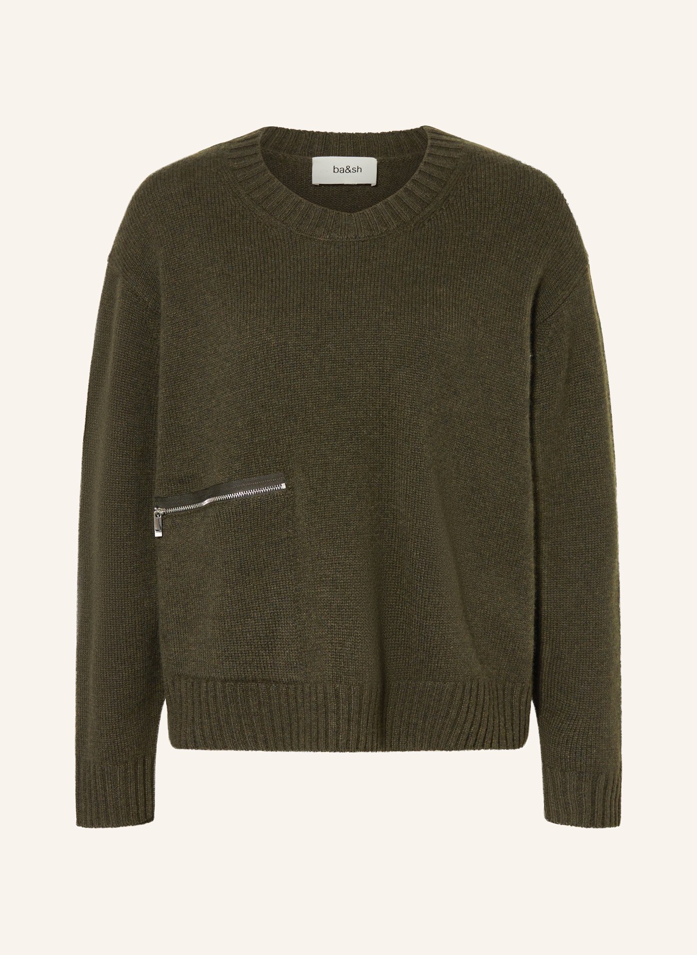 ba&sh Cashmere-Pullover CESNIK: KHAKI