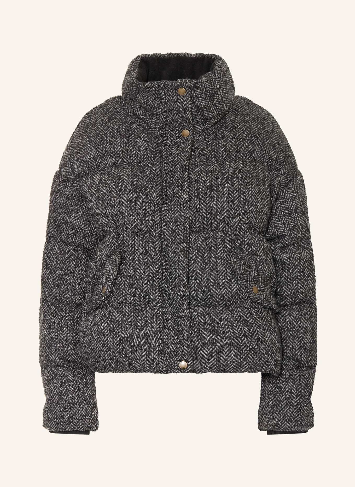 ba&sh Steppjacke HIDI: SCHWARZ / GRAU