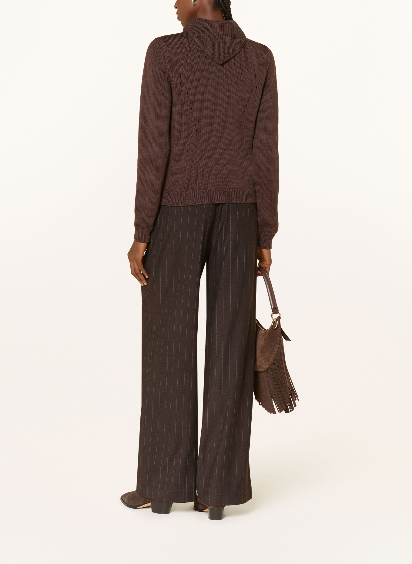 ba&sh Marlenehose HANDREW: DUNKELBRAUN / BEIGE