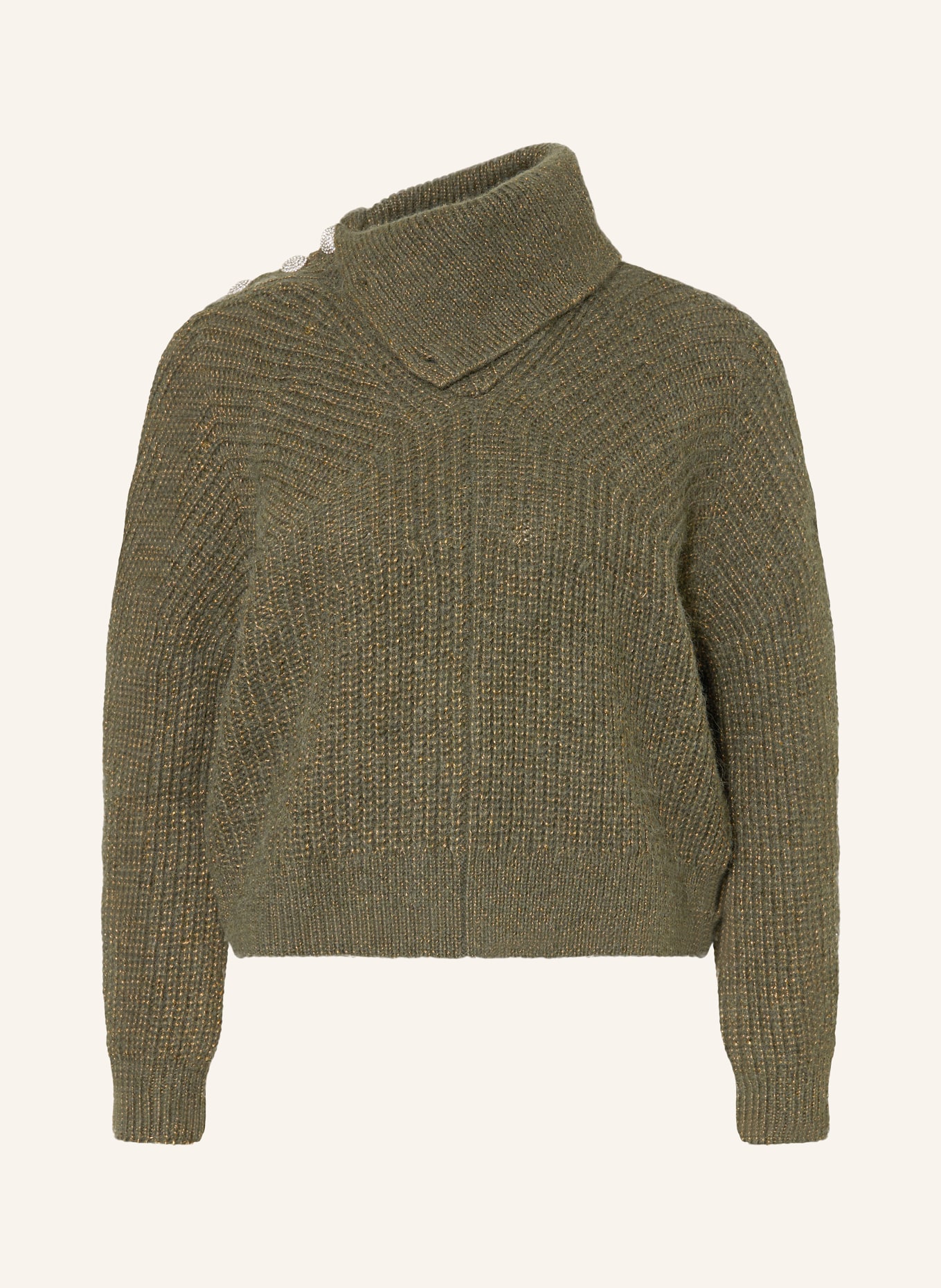 ba&sh Pullover ROUMANE mit Alpaka: KHAKI / GOLD