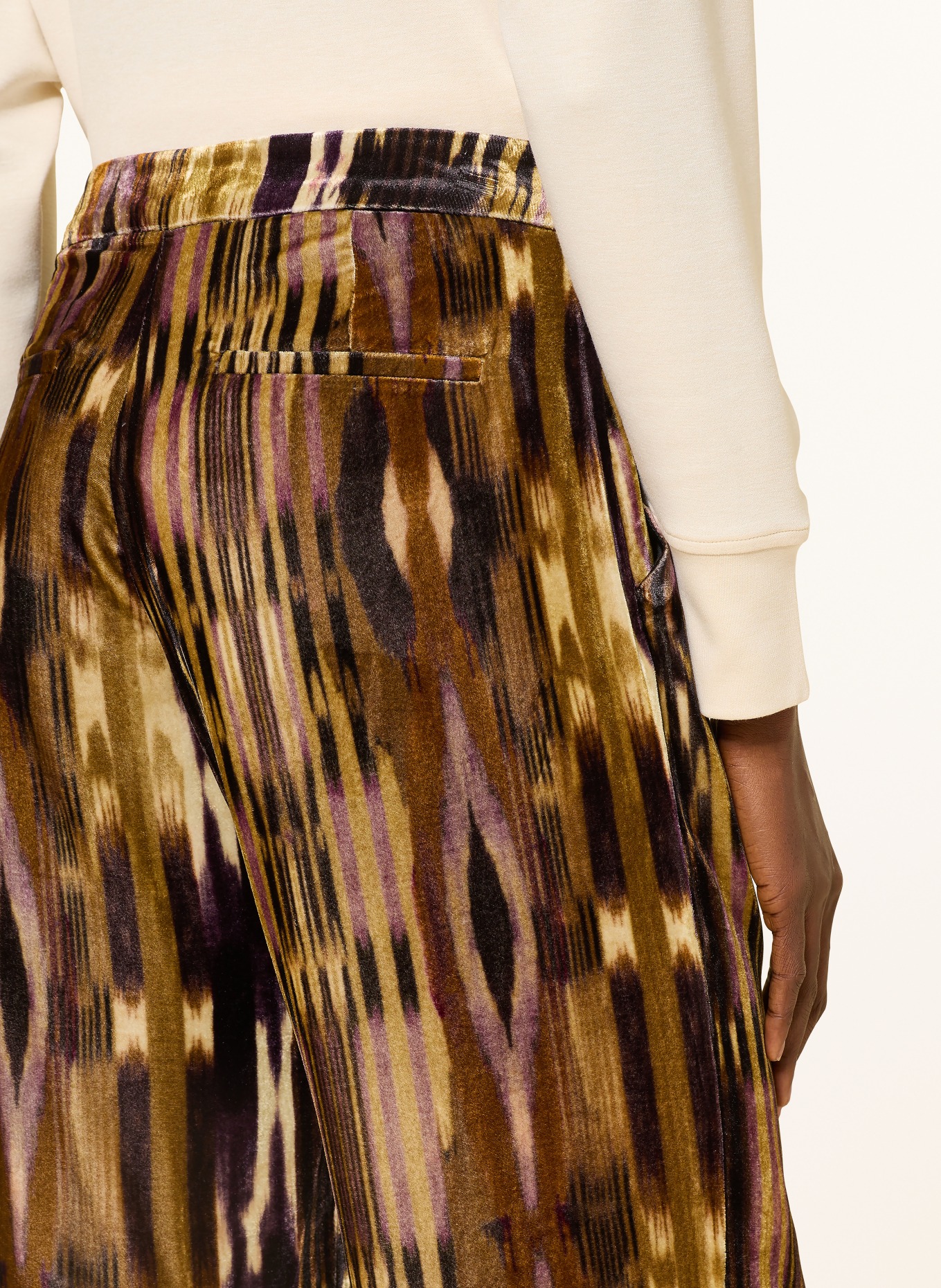 ba&sh Marlenehose VELVO aus Samt: KHAKI / LILA / SCHWARZ