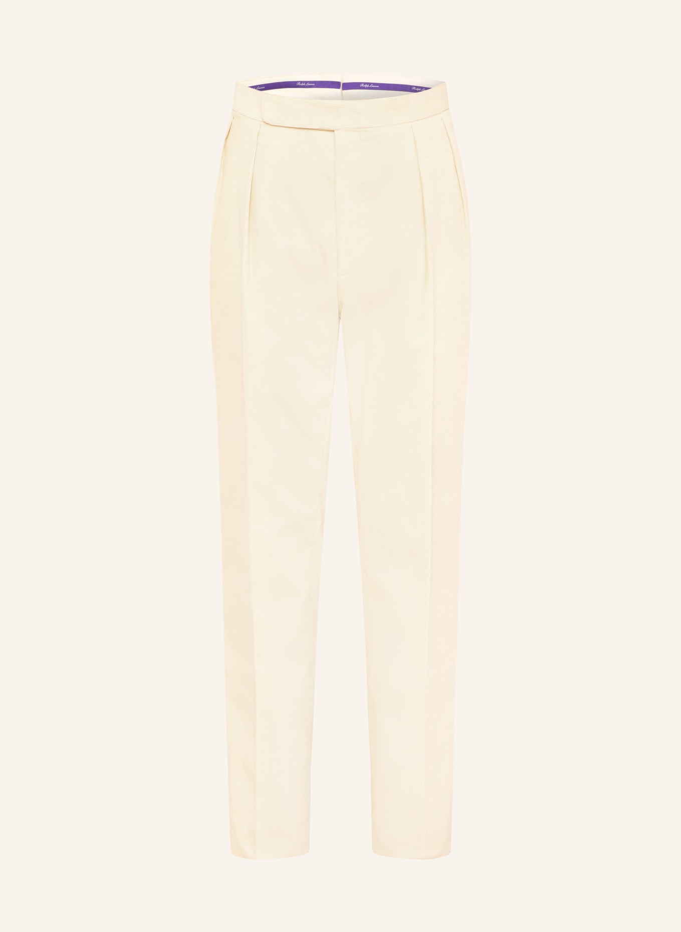 RALPH LAUREN PURPLE LABEL Cordchino GREGORY Regular Fit: CREME