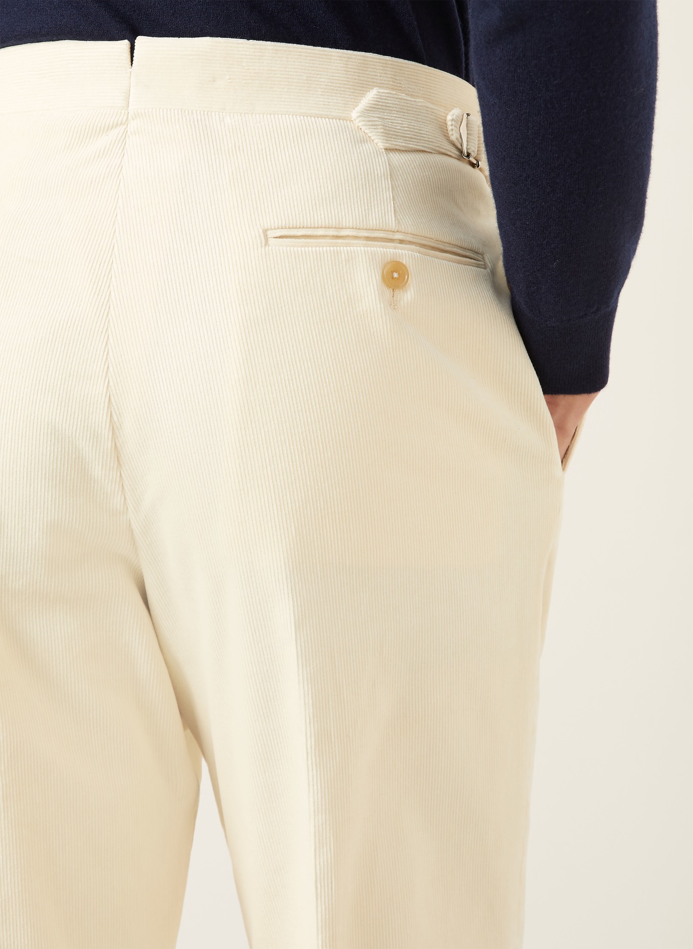 RALPH LAUREN PURPLE LABEL Cordchino GREGORY Regular Fit: CREME