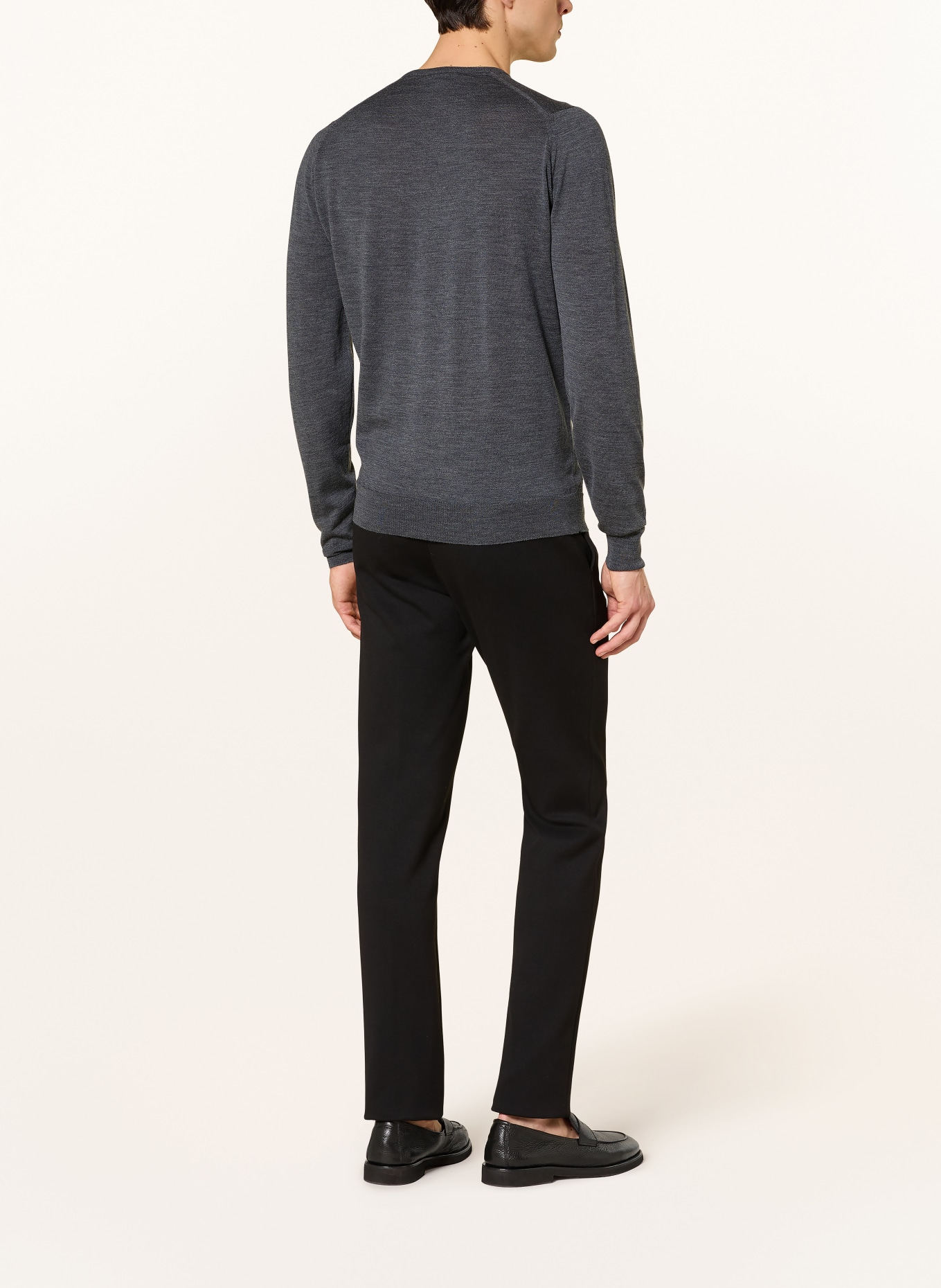 JOHN SMEDLEY Pullover aus Merinowolle: DUNKELGRAU