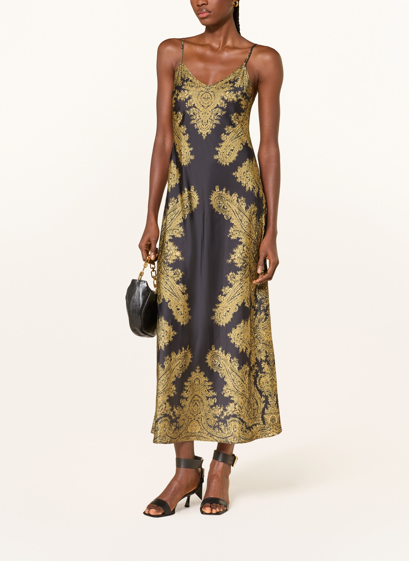 ALLSAINTS Jerseykleid BRYONY: SCHWARZ / GELB