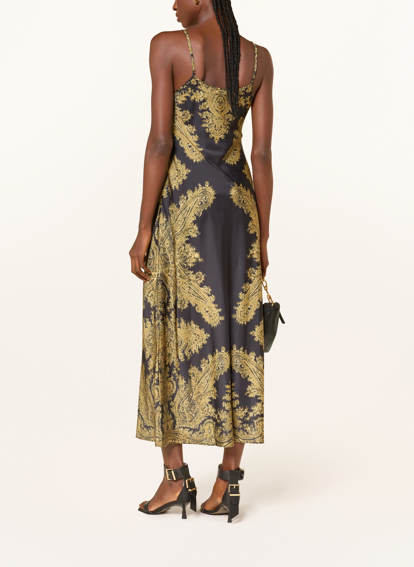 ALLSAINTS Jerseykleid BRYONY: SCHWARZ / GELB