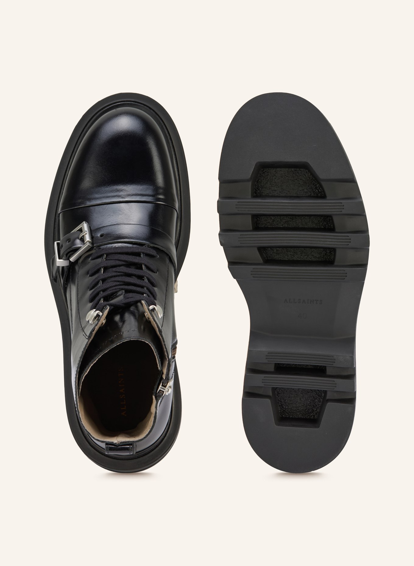 ALLSAINTS Schnürboots ASTRID: SCHWARZ