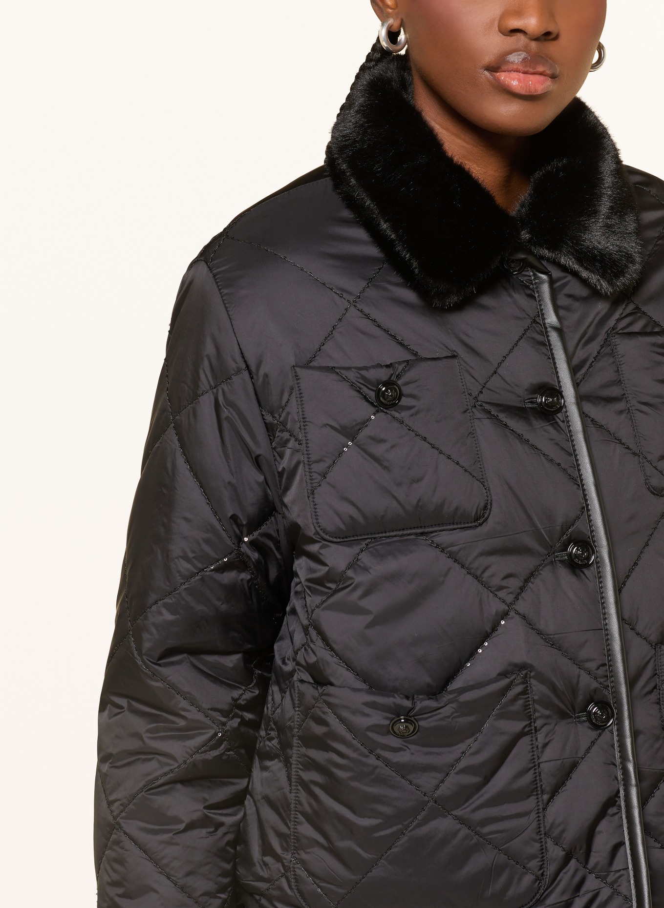 maje Steppjacke zum Wenden: SCHWARZ