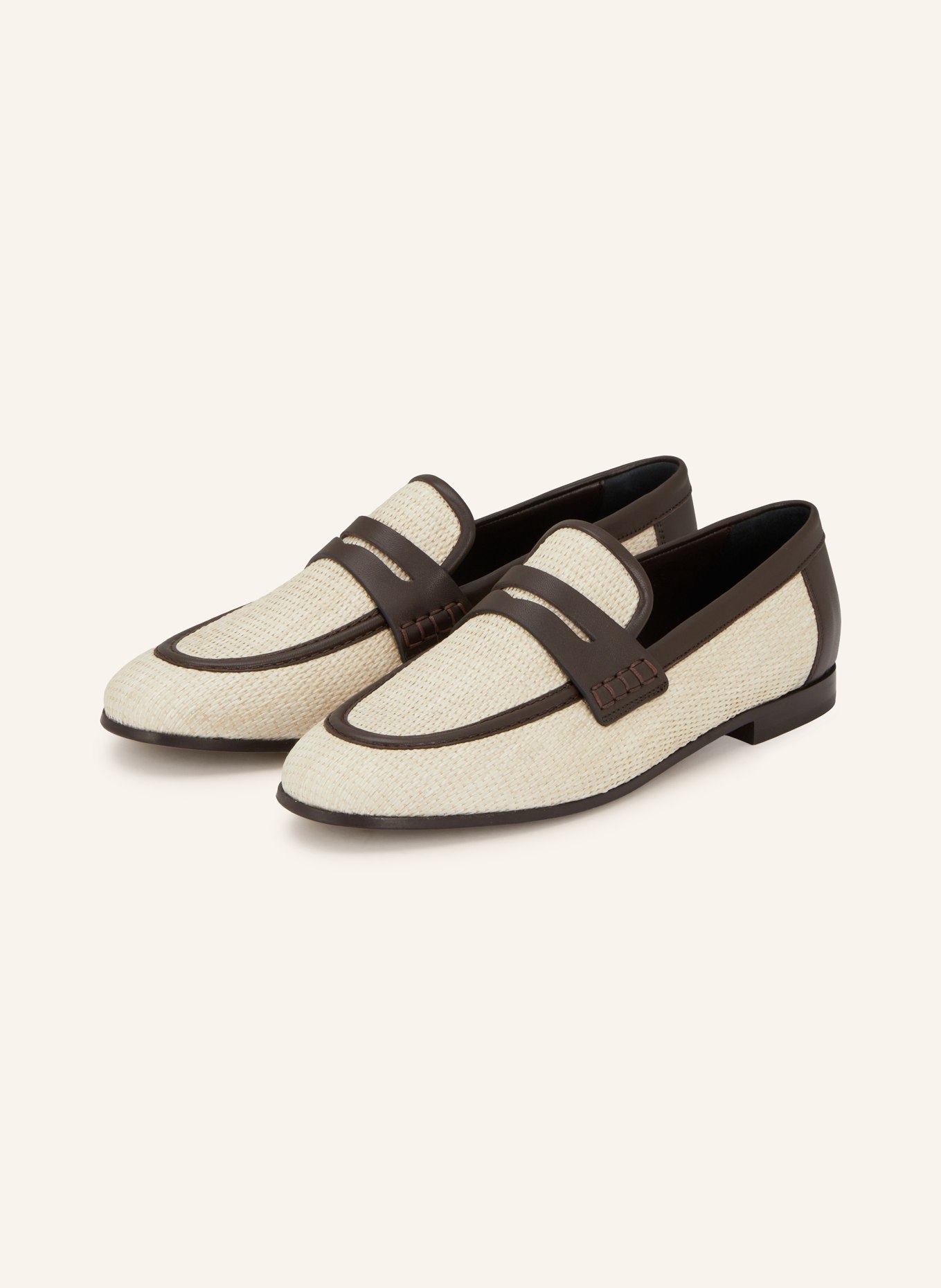 BRUNELLO CUCINELLI Penny-Loafer: HELLBRAUN / DUNKELBRAUN