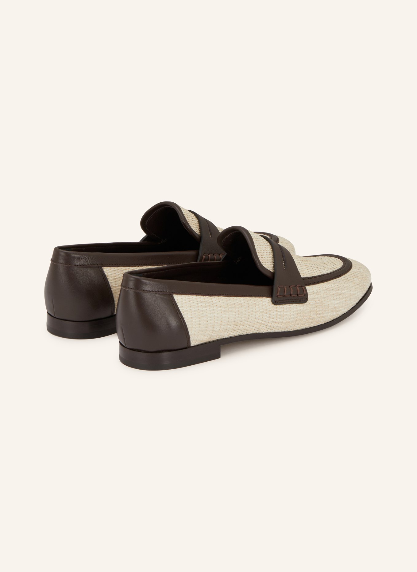 BRUNELLO CUCINELLI Penny-Loafer: HELLBRAUN / DUNKELBRAUN