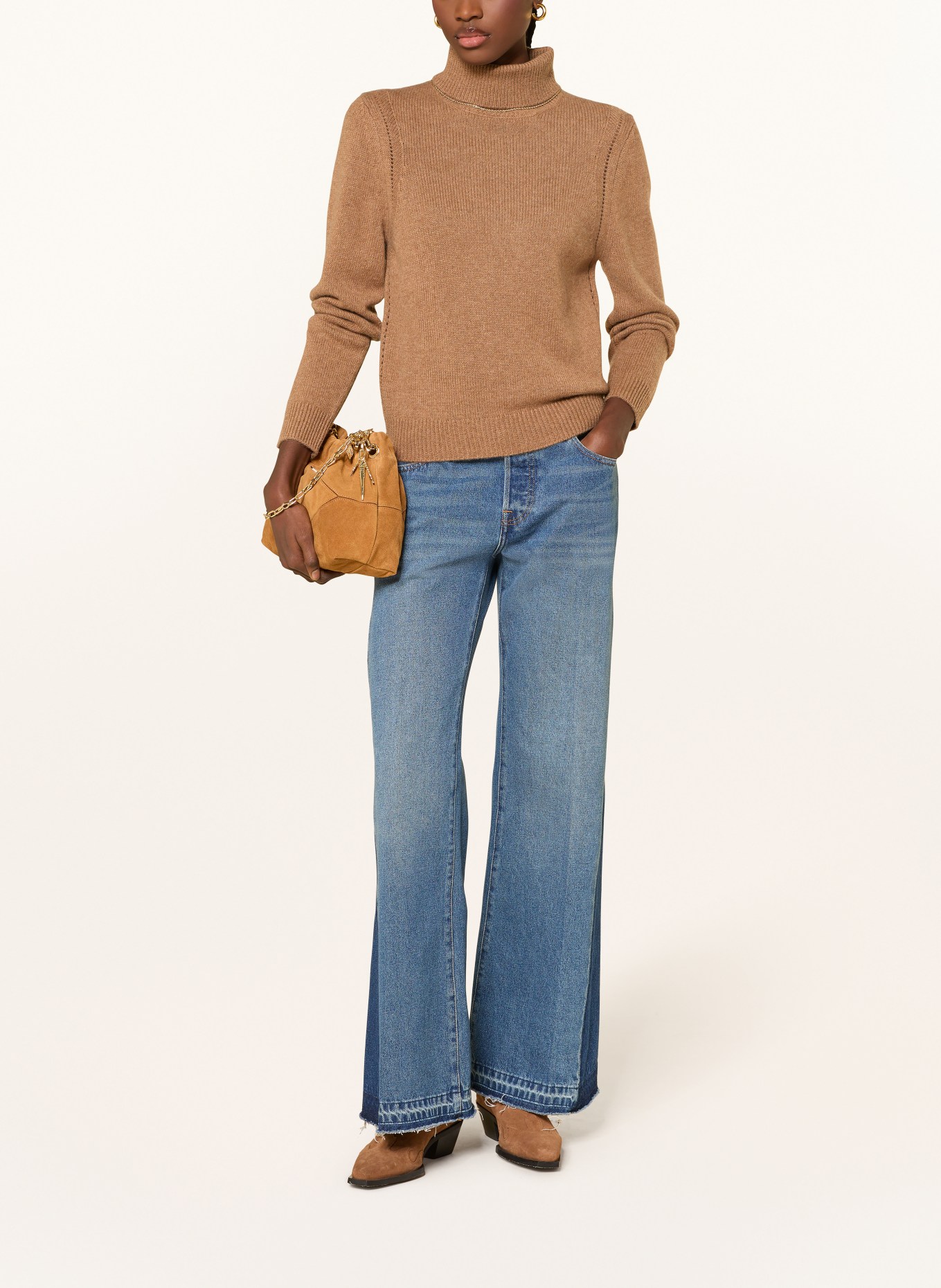 ba&sh Rollkragenpullover CHALIE aus Cashmere: CAMEL