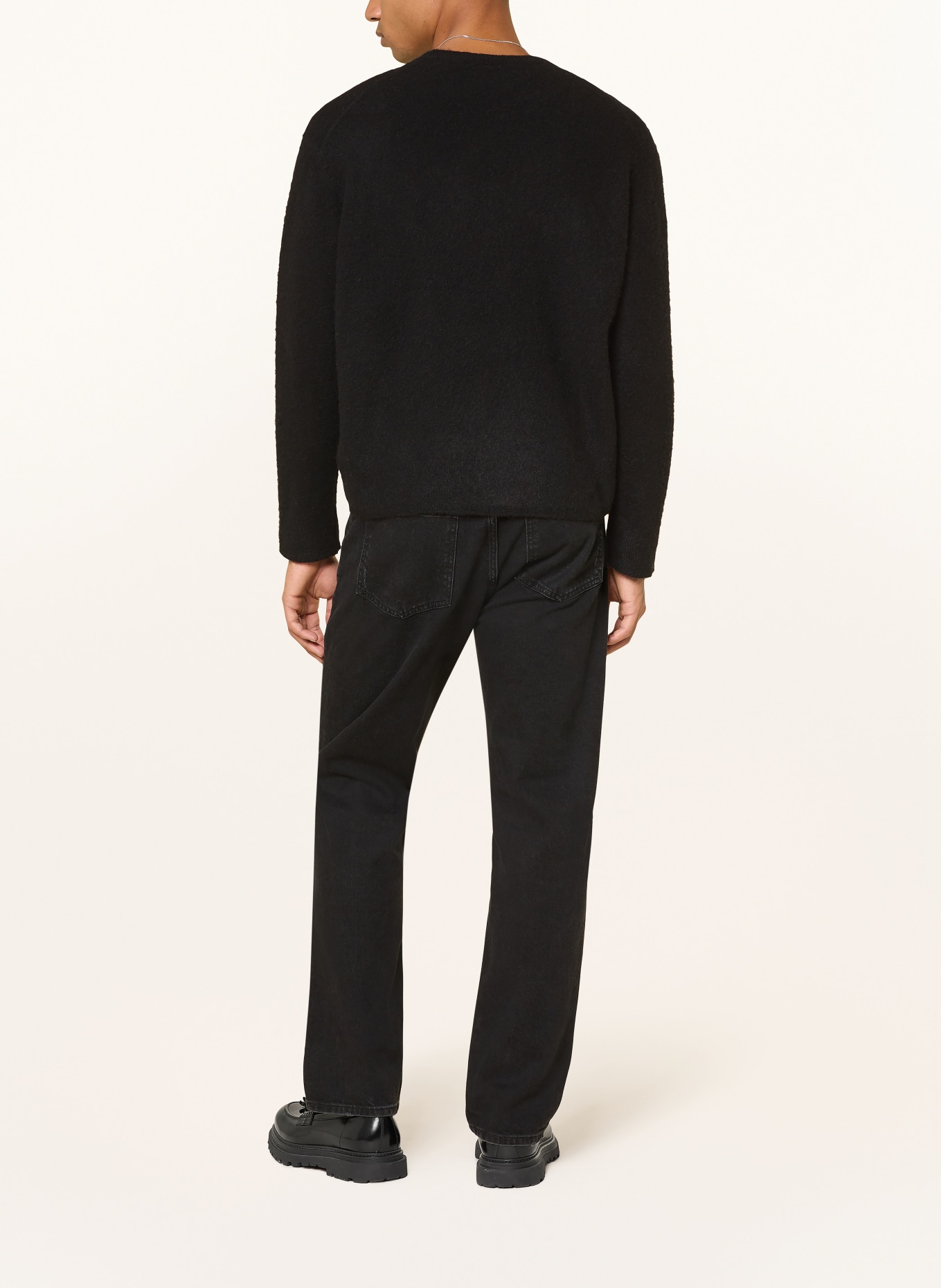 ALLSAINTS Pullover CURV mit Alpaka: SCHWARZ