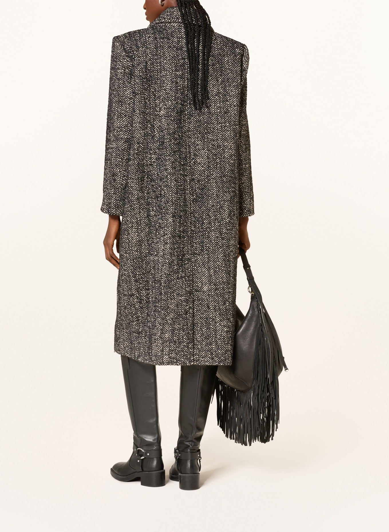 ba&sh Mantel VOXLOW: SCHWARZ / ECRU