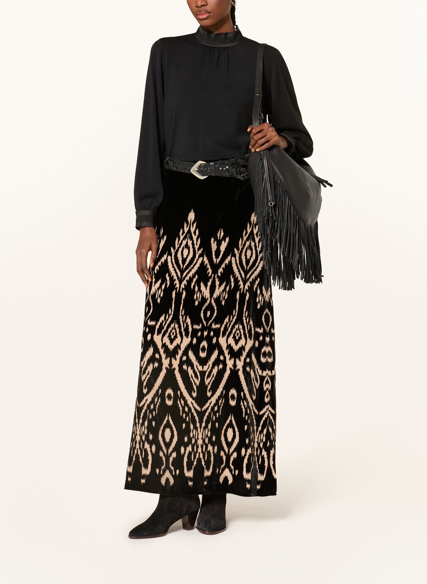 ba&sh Samtrock ALPHA: SCHWARZ / CREME