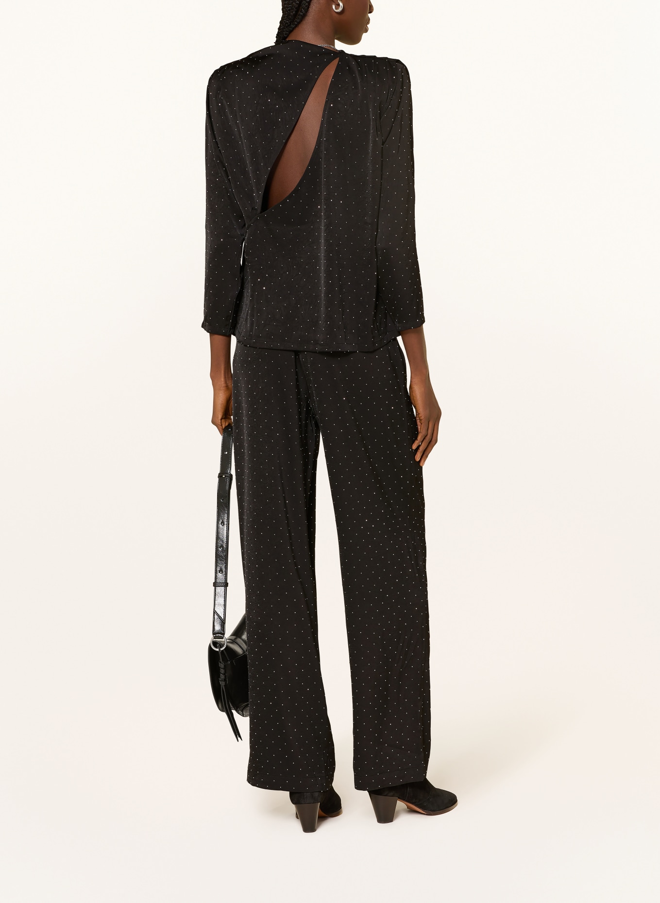 ba&sh Blusenshirt DEBRA mit Schmucksteinen: SCHWARZ