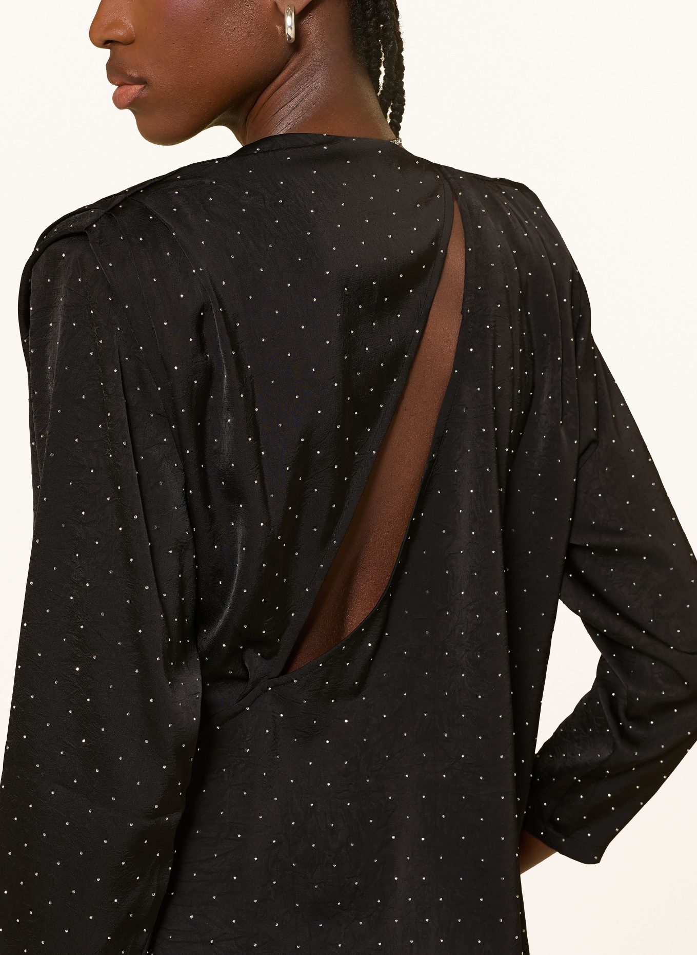 ba&sh Blusenshirt DEBRA mit Schmucksteinen: SCHWARZ