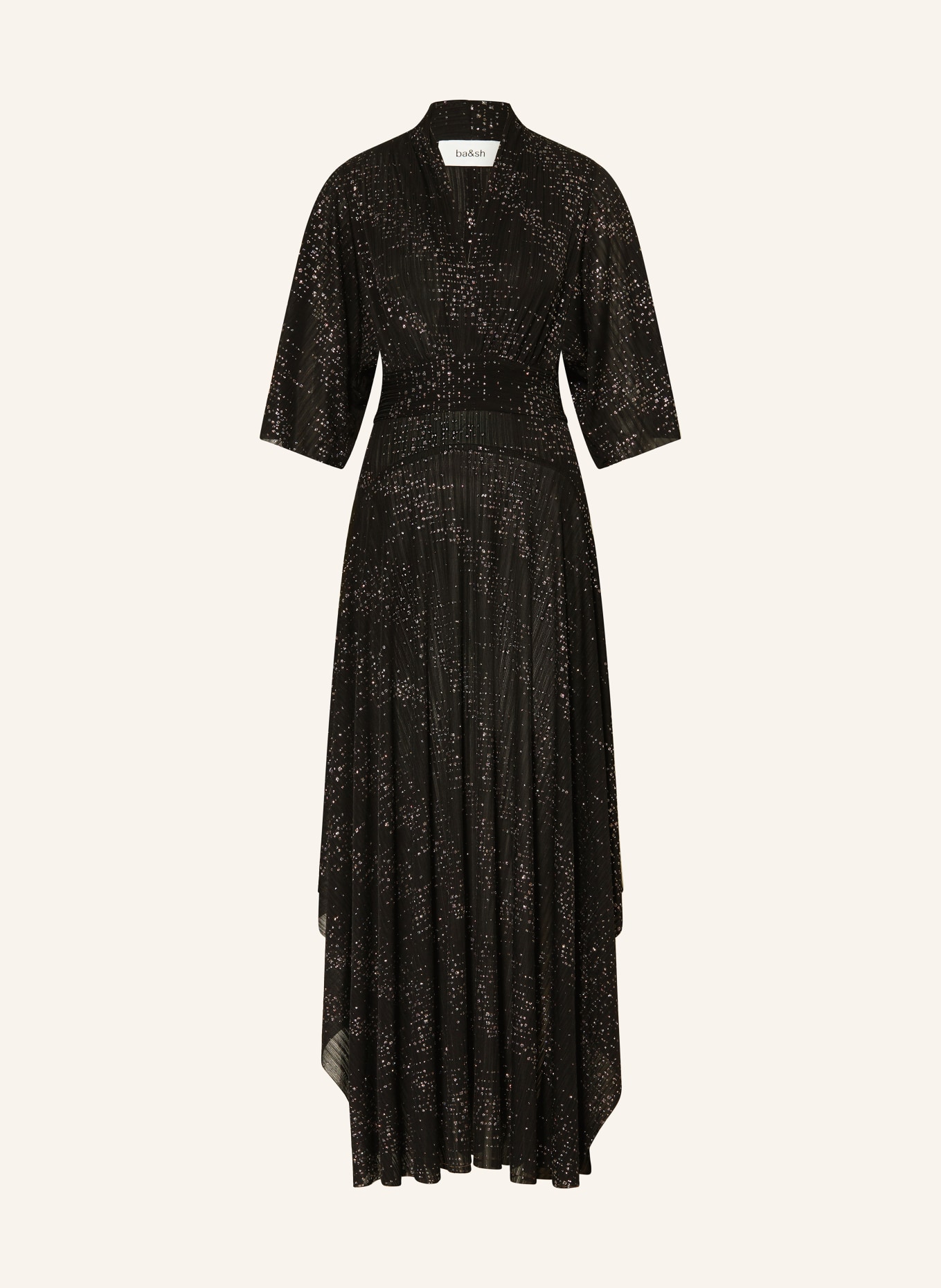 ba&sh Kleid TRESOR mit Glitzergarn: SCHWARZ