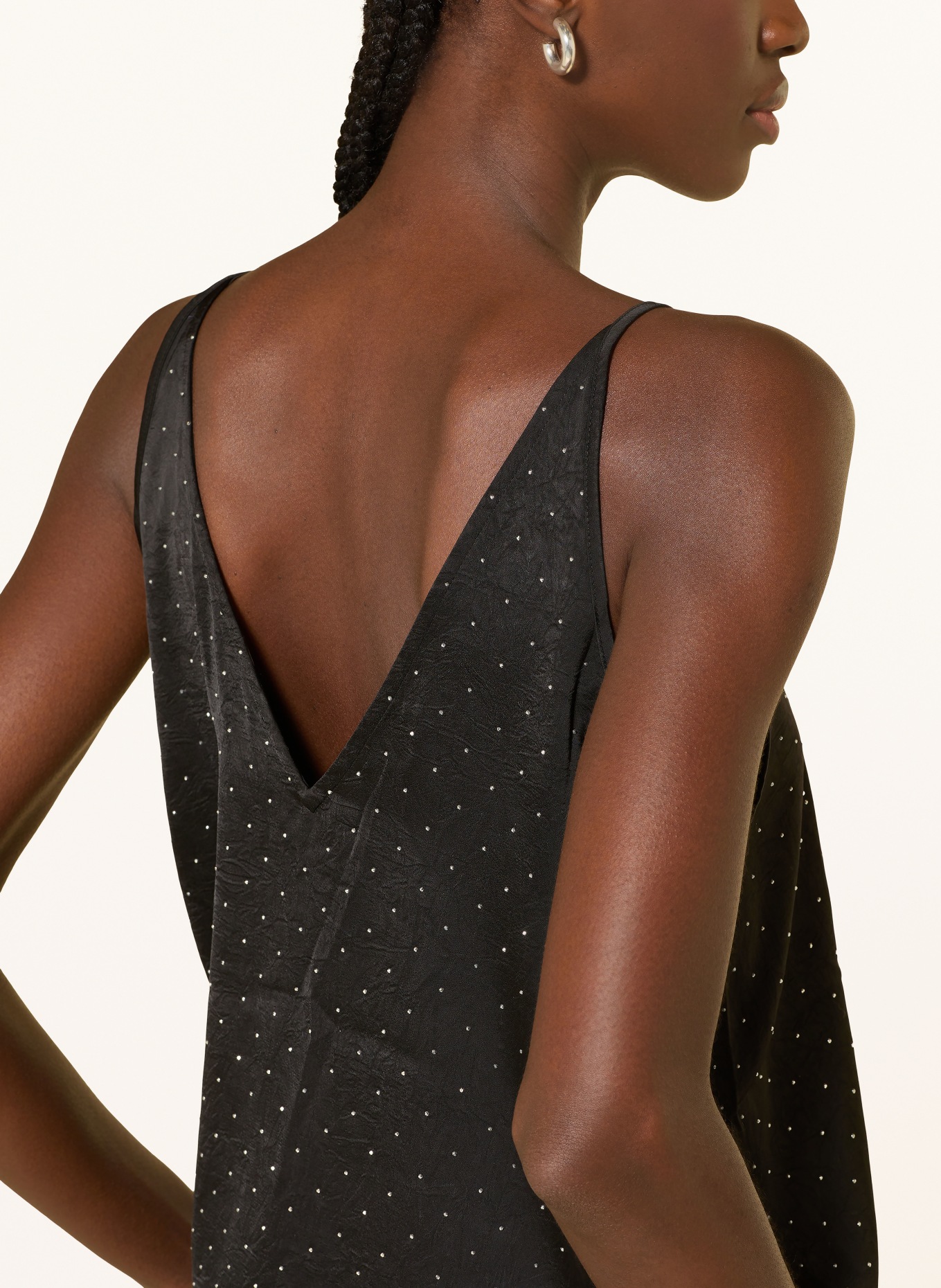 ba&sh Top DIGUE mit Schmucksteinen: SCHWARZ