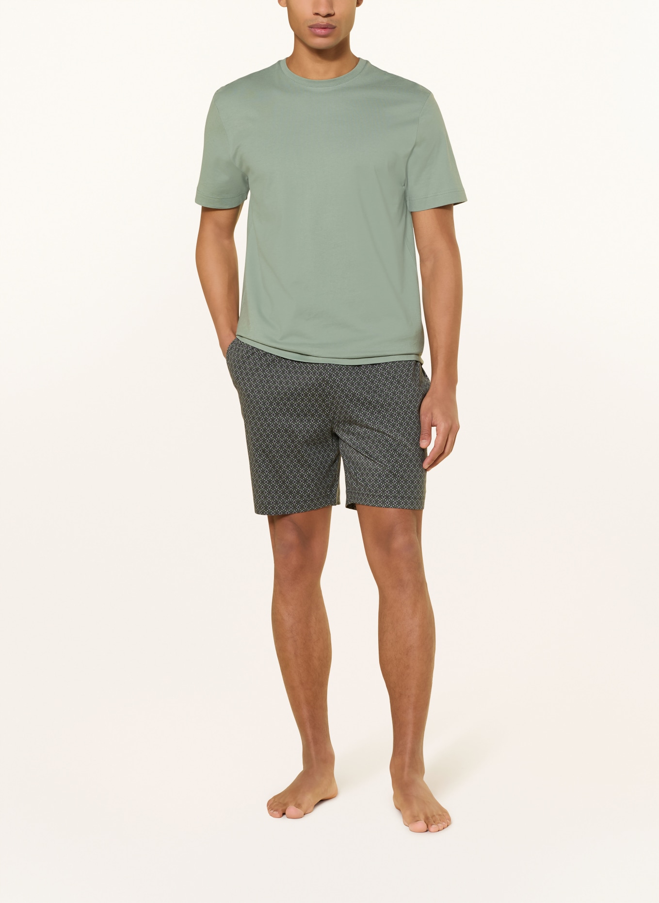 mey sleep shorts: GREEN / WHITE / BLACK