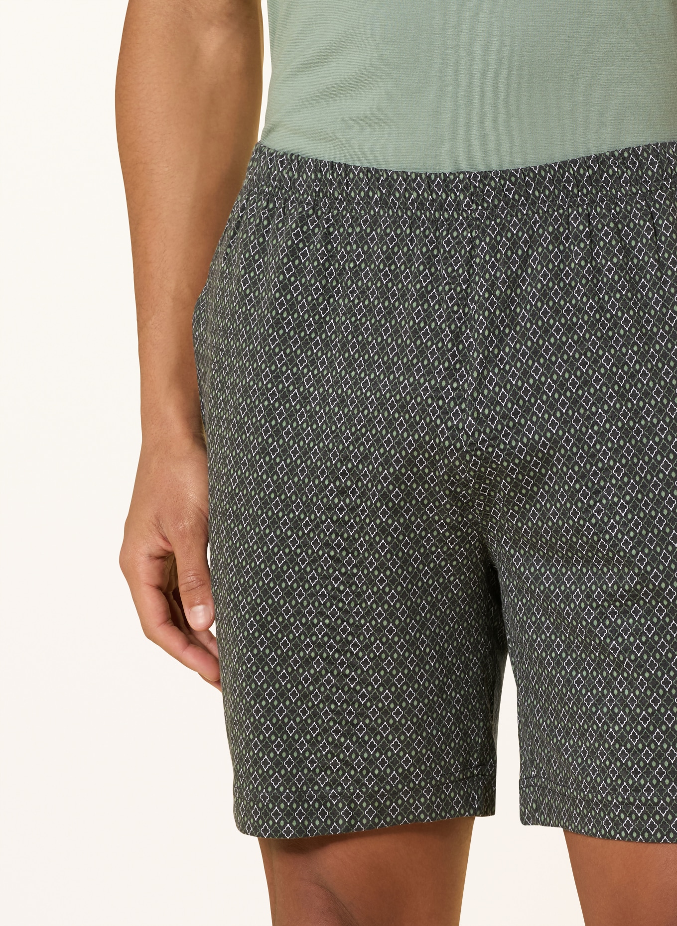 mey sleep shorts: GREEN / WHITE / BLACK