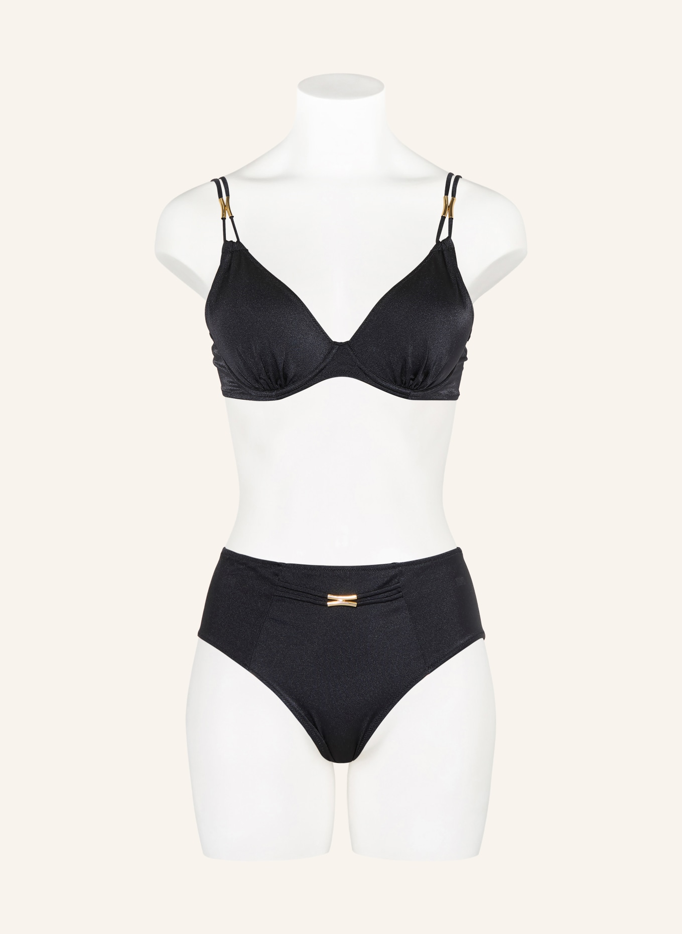 MARIE JO Bikinibroekje met hoge taille HELLO SUNSET: ZWART