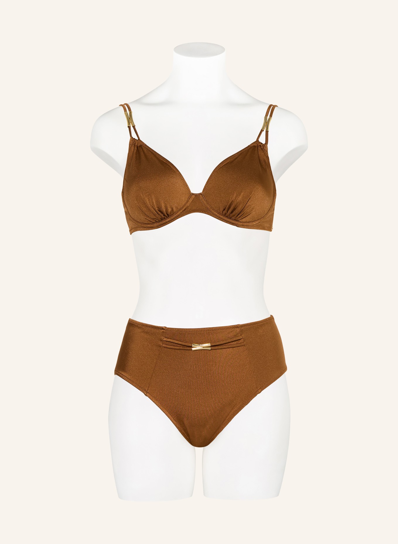 MARIE JO Bikinibroekje met hoge taille HELLO SUNSET: BRUIN