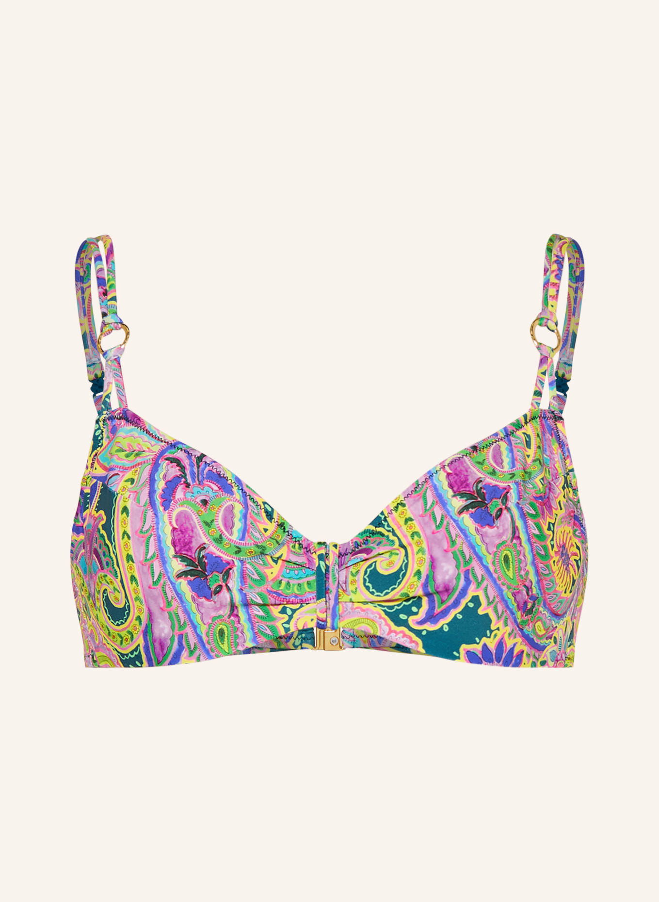MARIE JO Bügel-Bikini-Top JOLISE: GRÜN / LILA / GELB