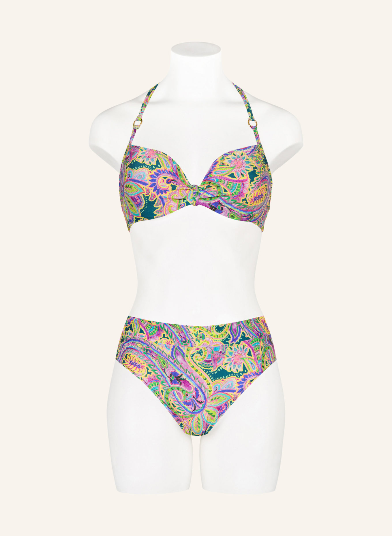 MARIE JO Bügel-Bikini-Top JOLISE: GRÜN / LILA / GELB