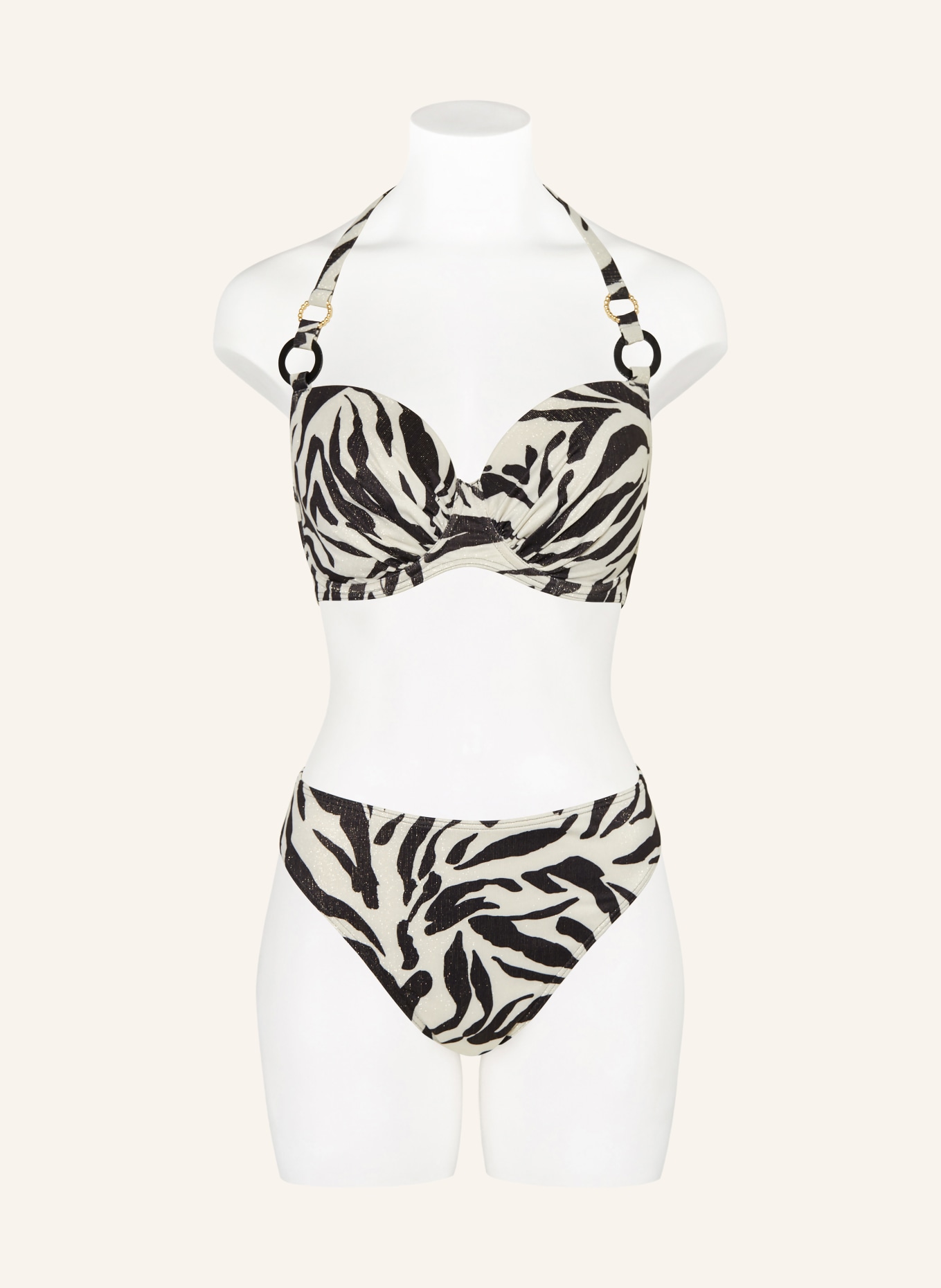 PrimaDonna Bügel-Bikini-Top DALICE mit Glitzergarn: SCHWARZ / SILBER