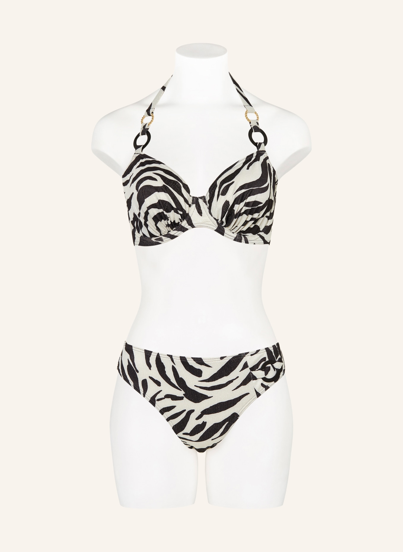 PrimaDonna Bügel-Bikini-Top DALICE mit Glitzergarn: SCHWARZ / SILBER