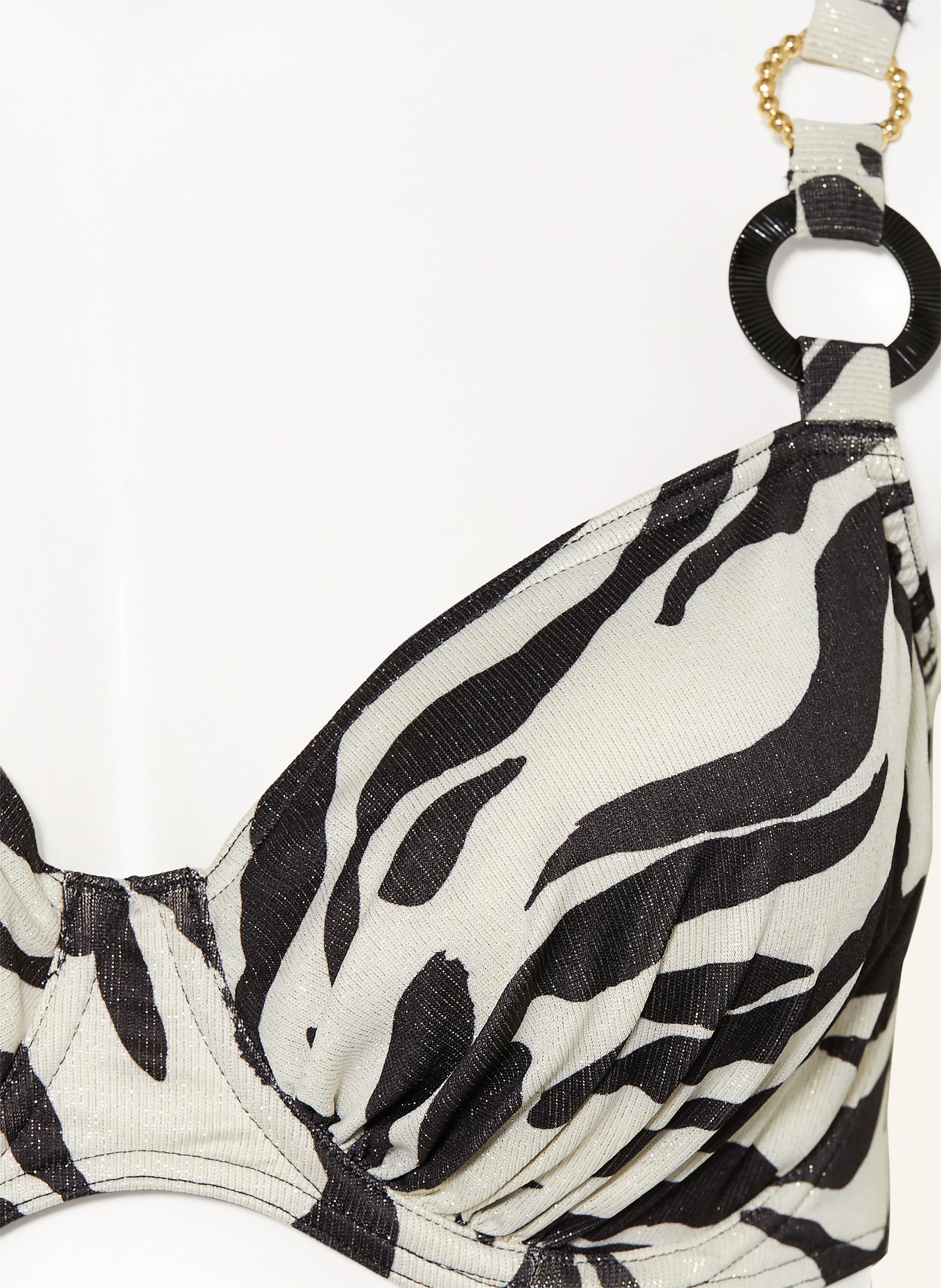 PrimaDonna Bügel-Bikini-Top DALICE mit Glitzergarn: SCHWARZ / SILBER