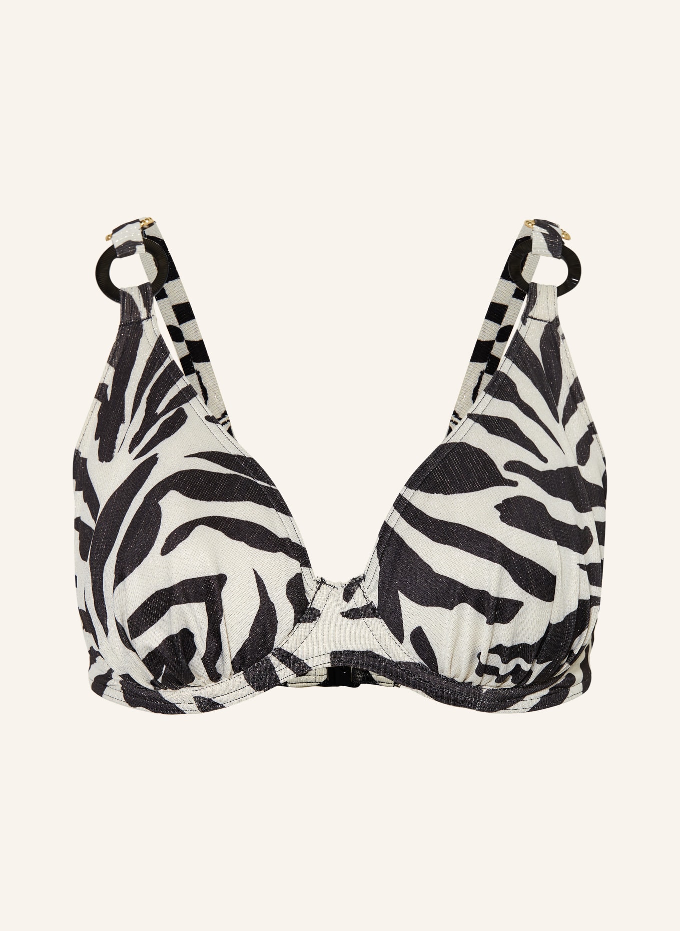 PrimaDonna DALICE underwire bikini top with glitter thread: BLACK / SILVER