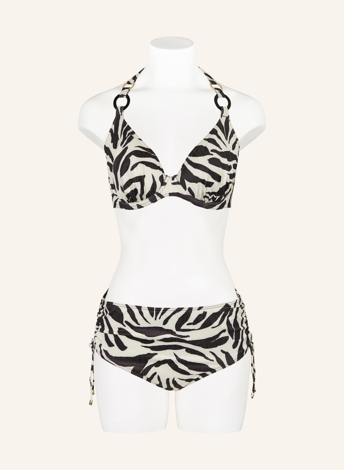 PrimaDonna DALICE underwire bikini top with glitter thread: BLACK / SILVER