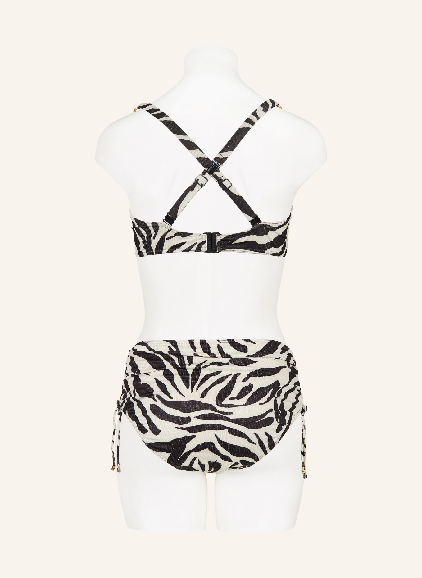 PrimaDonna DALICE underwire bikini top with glitter thread: BLACK / SILVER